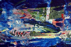 Schimmernde Reflexionen (Auf Wasser), Gemälde, Acryl auf Leinwand