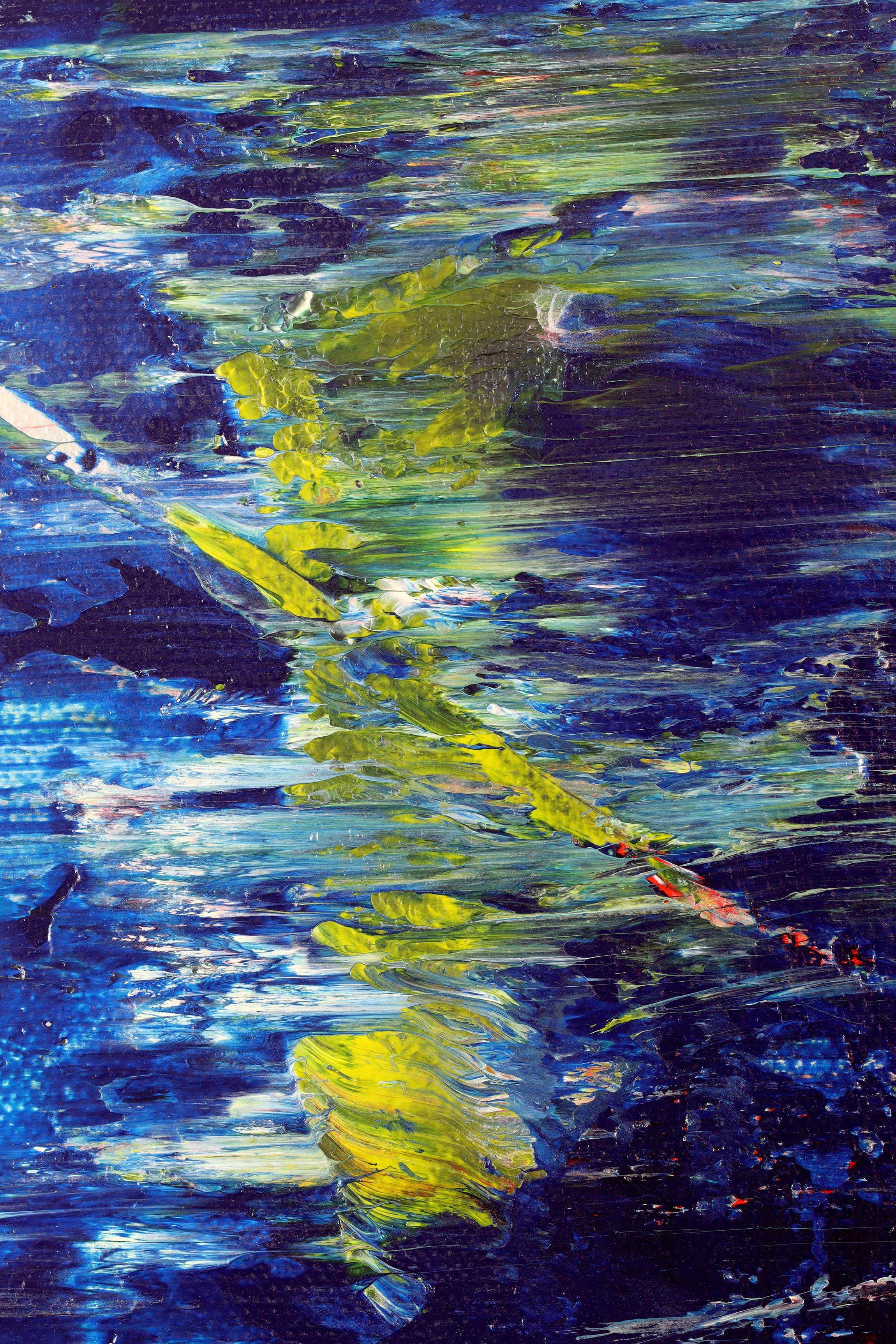 Bouncing reflections (On water), Painting, Acrylic on Canvas For Sale 1