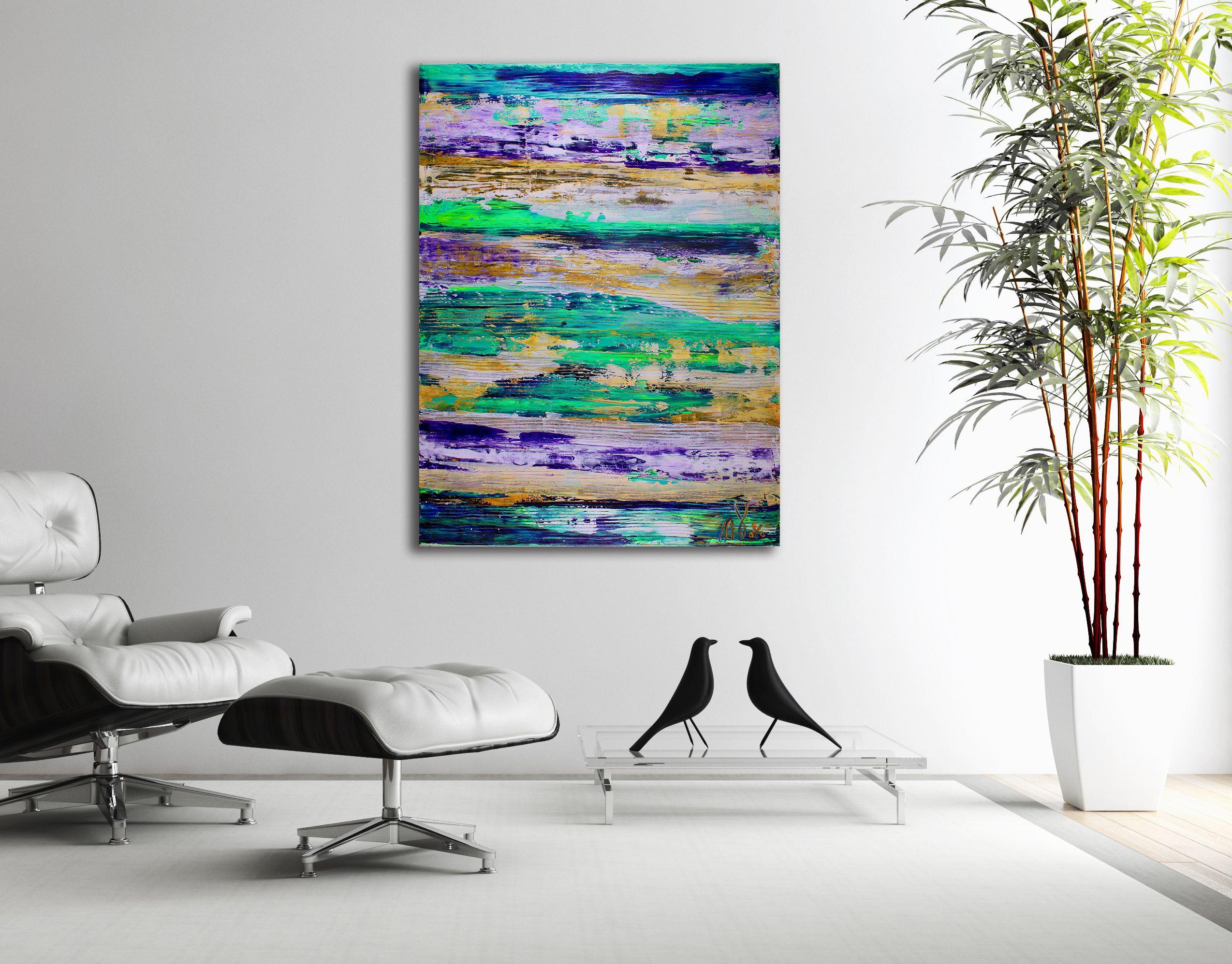 Terreno sin límites, Pintura, Acrílico sobre lienzo - Painting Abstracto de Nestor Toro
