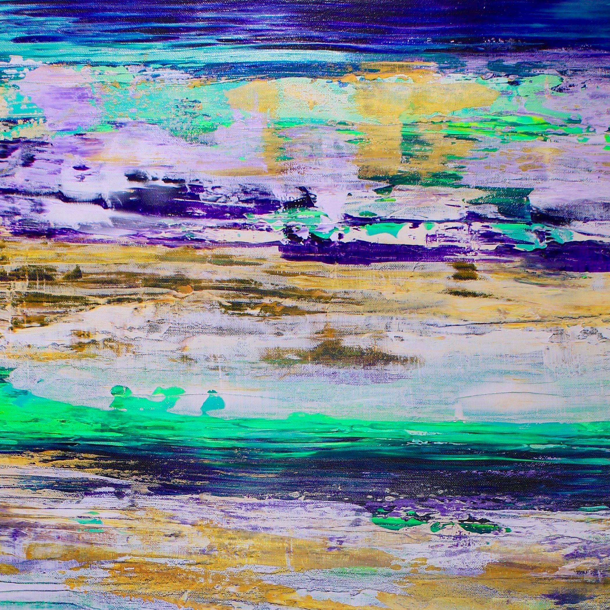 Terreno sin límites, Pintura, Acrílico sobre lienzo - Abstract Painting Gris de Nestor Toro