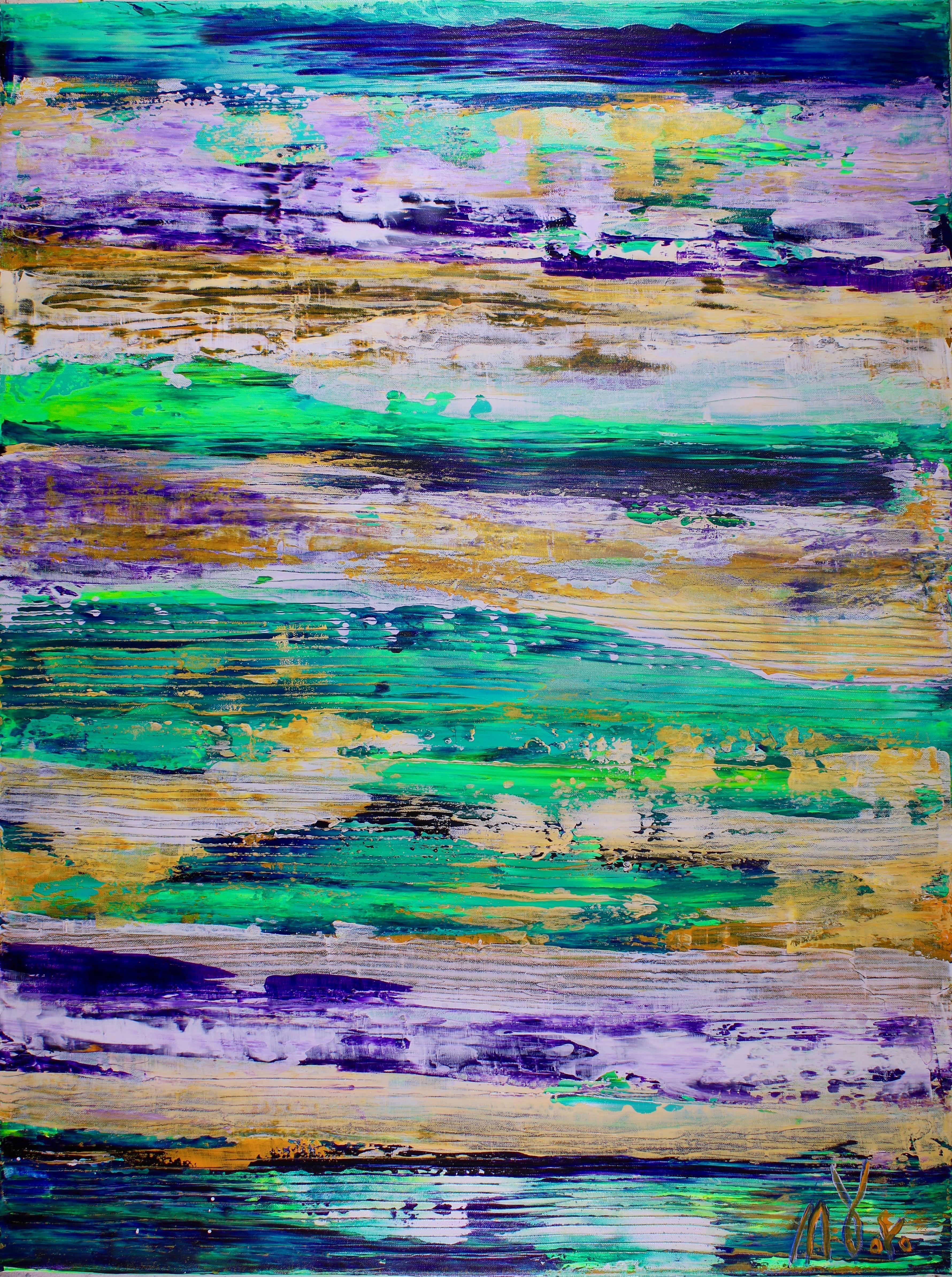 Abstract Painting de Nestor Toro - Terreno sin límites, Pintura, Acrílico sobre lienzo