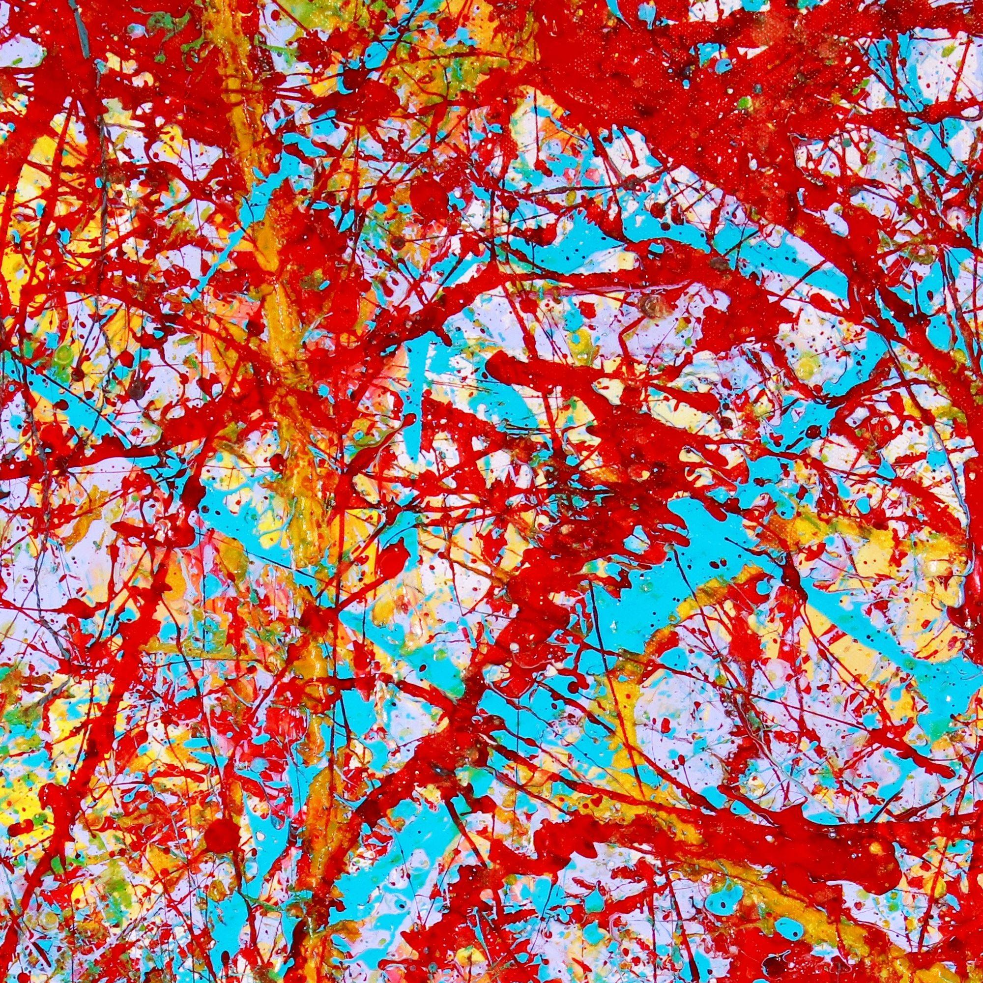 Caos caramellato, Pittura, Acrilico su tela - Abstract Painting Rosa di Nestor Toro