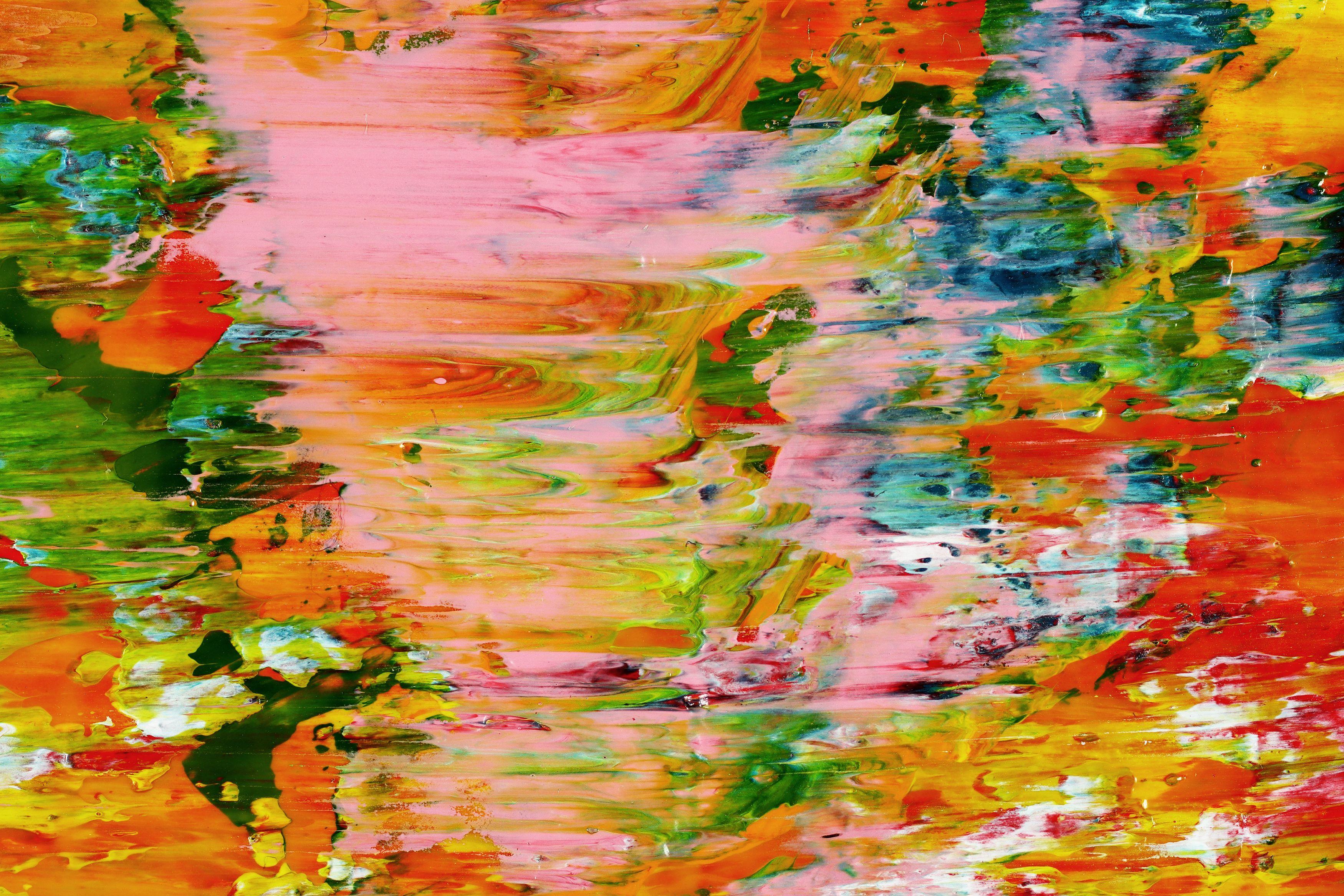 Energía caribeña (Destello de verano), Pintura, Acrílico sobre lienzo - Painting Abstracto de Nestor Toro