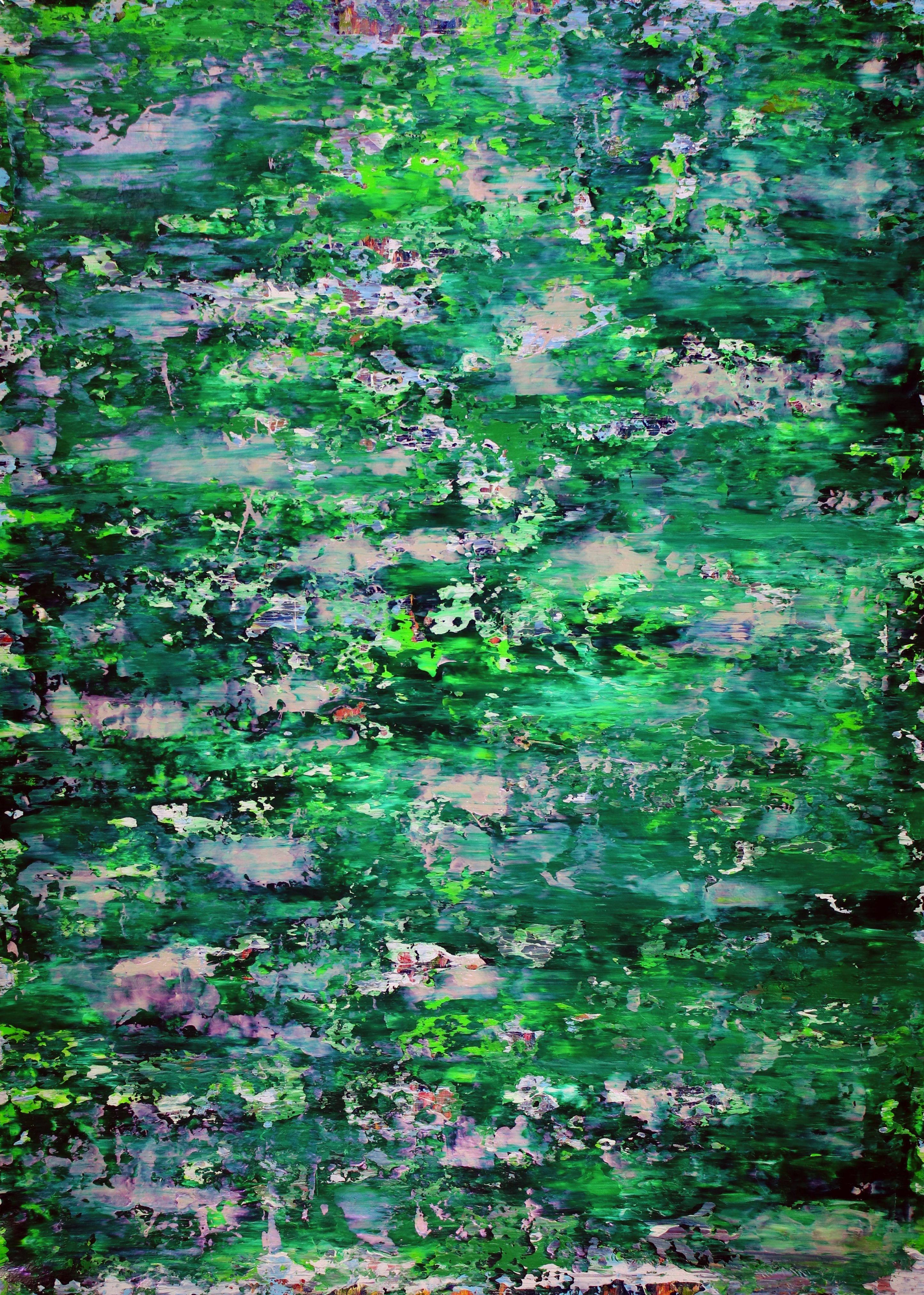 Nestor Toro Abstract Painting - Caribbean forest whisper, Painting, Acrylic on Canvas