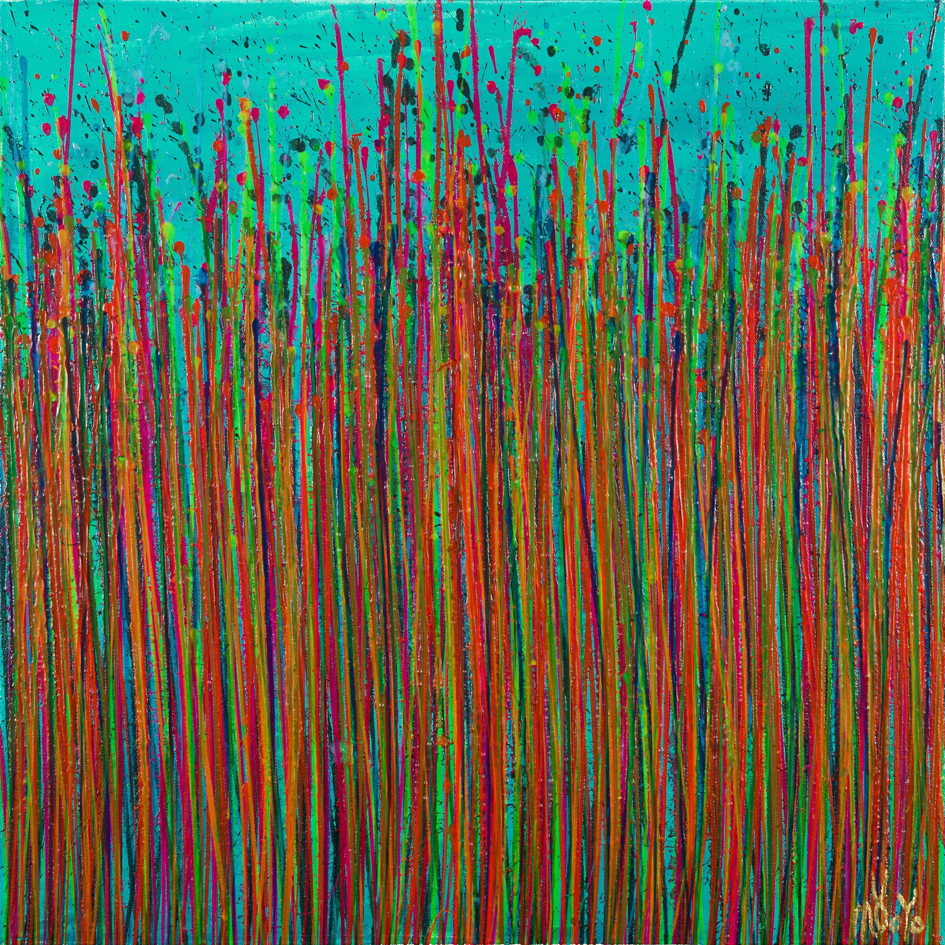 Nestor Toro Abstract Painting - Caribbean reflections 6, Painting, Acrylic on Canvas