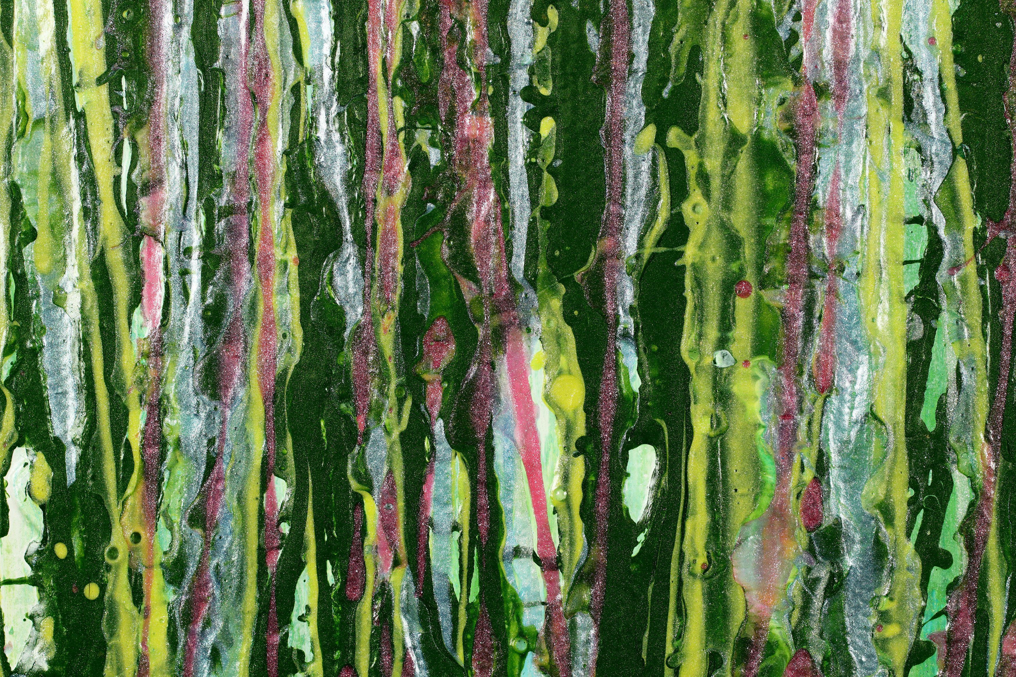 Riflessi caraibici, Pittura, Acrilico su tela - Abstract Painting Grigio di Nestor Toro