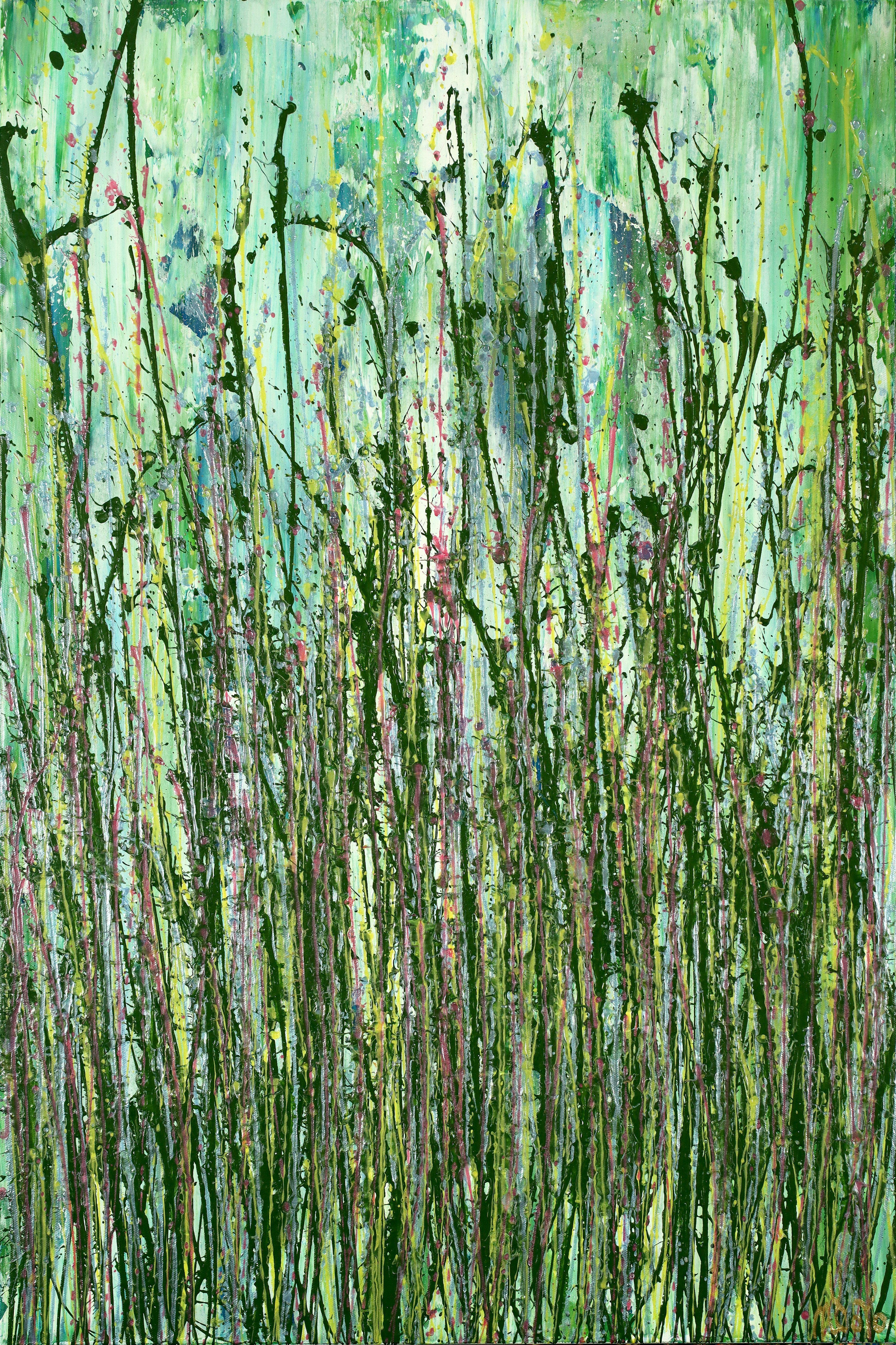 Abstract Painting di Nestor Toro - Riflessi caraibici, Pittura, Acrilico su tela