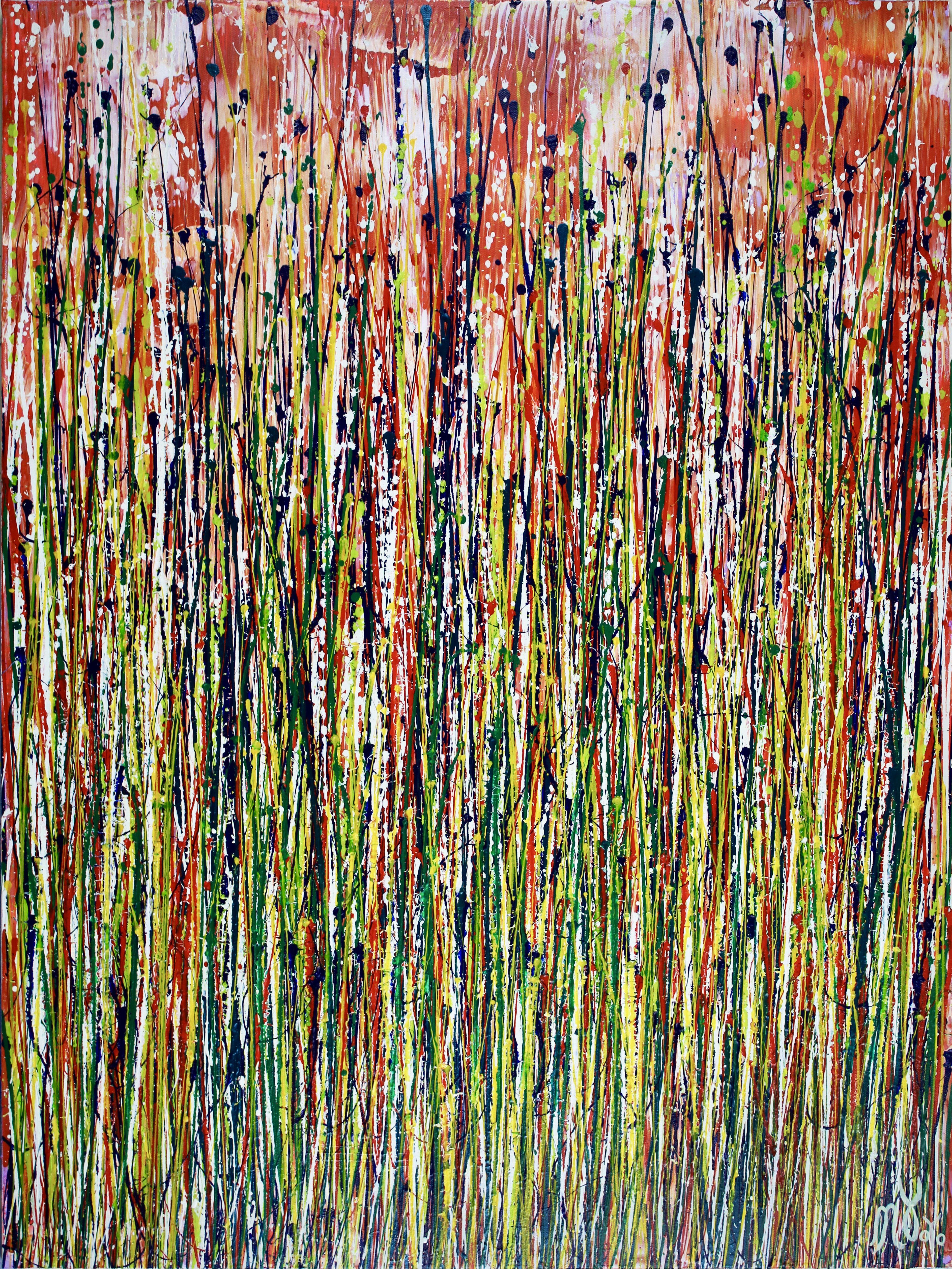 Abstract Painting di Nestor Toro - Sinergia caraibica (Uno sguardo da vicino), Pittura, Acrilico su tela