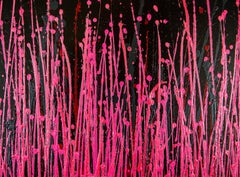 Carmin Spectra ( Florescent Garden) 2, Gemälde, Acryl auf Leinwand