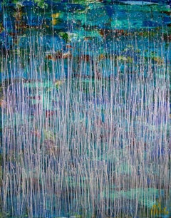 spectra du céleste (réflections d'améthyste) 2, peinture, acrylique sur toile