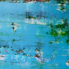 Celeste terrain (Forest morning mist), Painting, Acrylic on Canvas