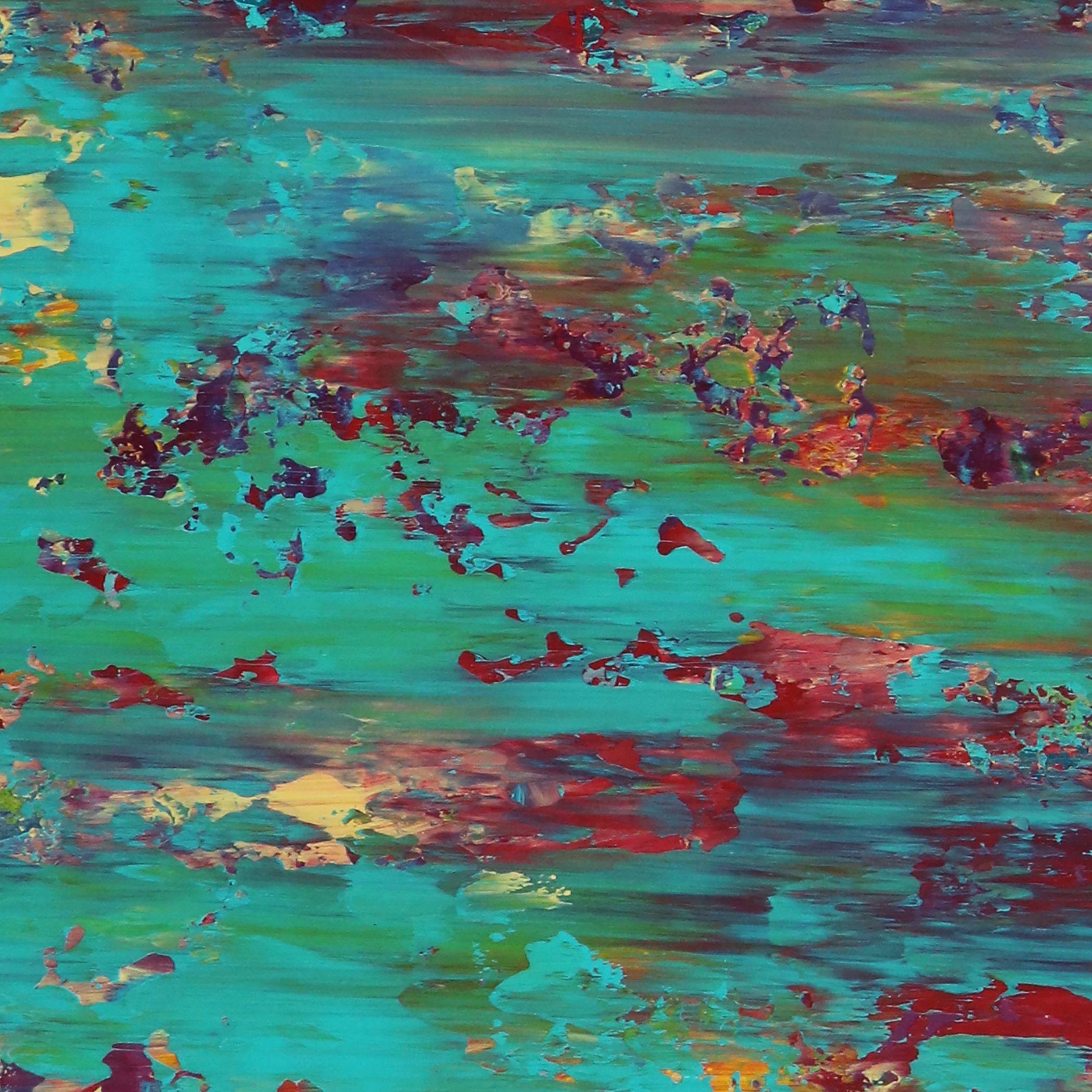 Celeste Terrain (réflections rouges), peinture, acrylique sur toile - Painting de Nestor Toro