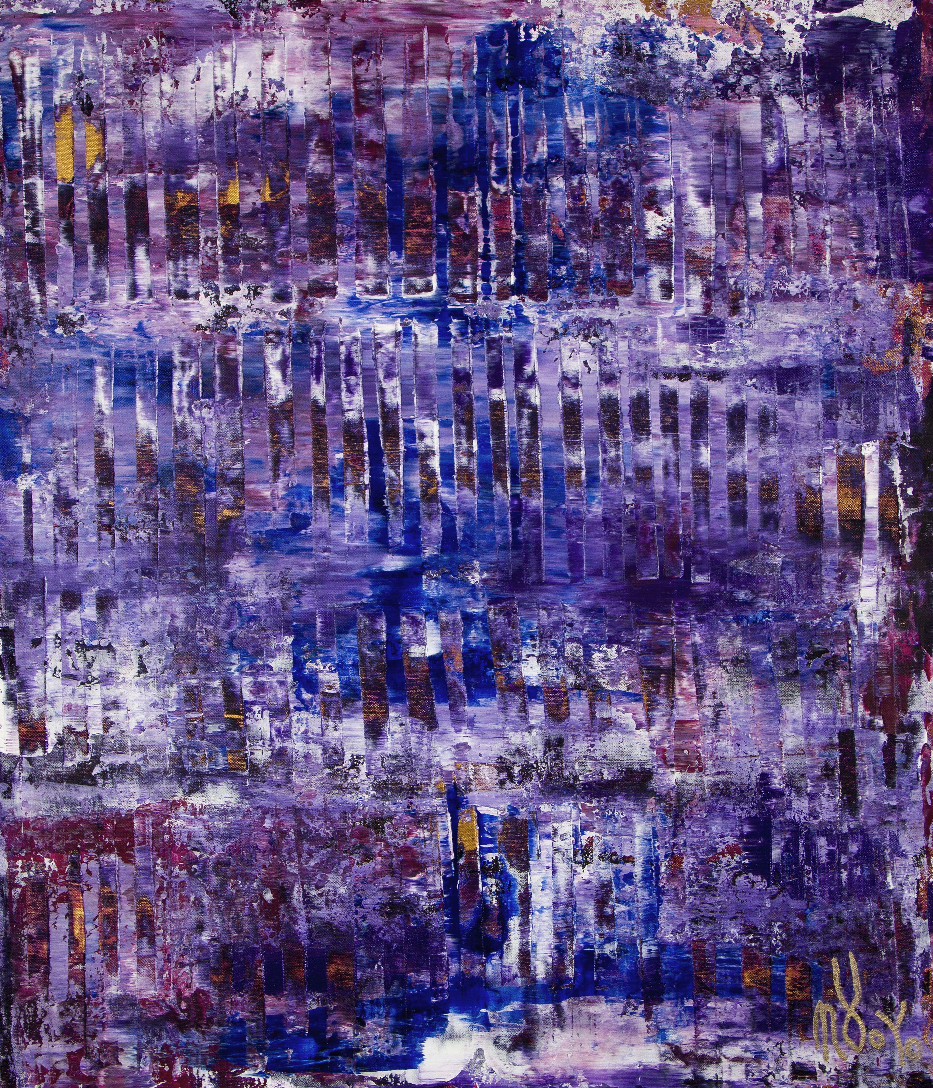 Abstract Painting di Nestor Toro - Caos e luci 2, Pittura, Acrilico su tela