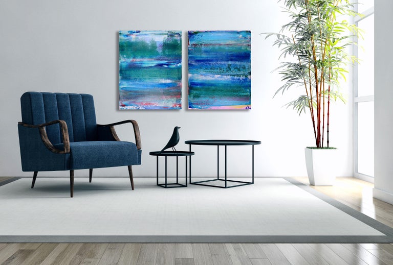 Nestor Toro Foresta di nuvole, Pittura, Acrilico su tela in