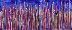 Color blast (Over blue), Painting, Acrylic on Canvas