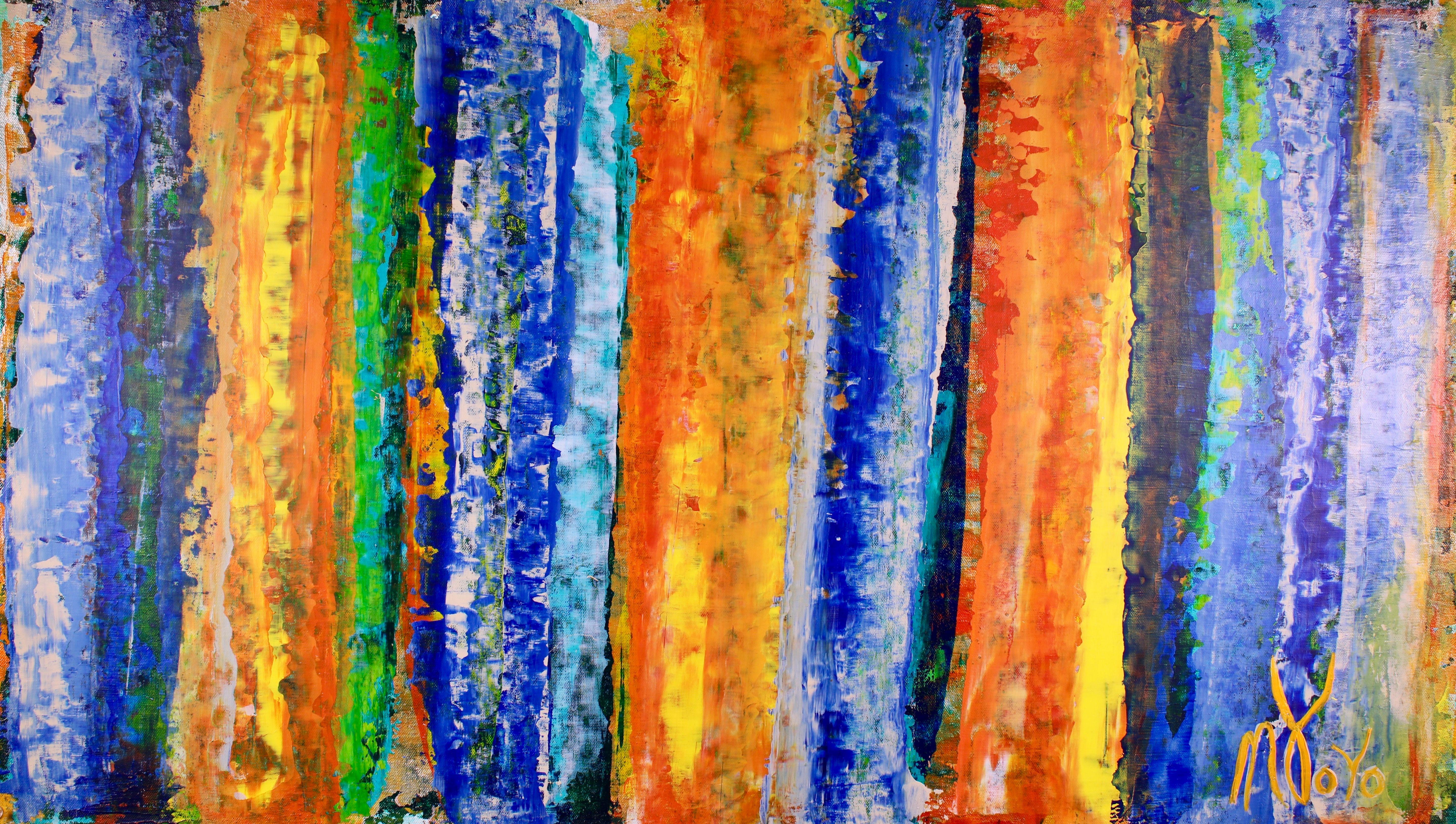 Abstract Painting di Nestor Toro - Color Frenzy 2, Pittura, Acrilico su tela