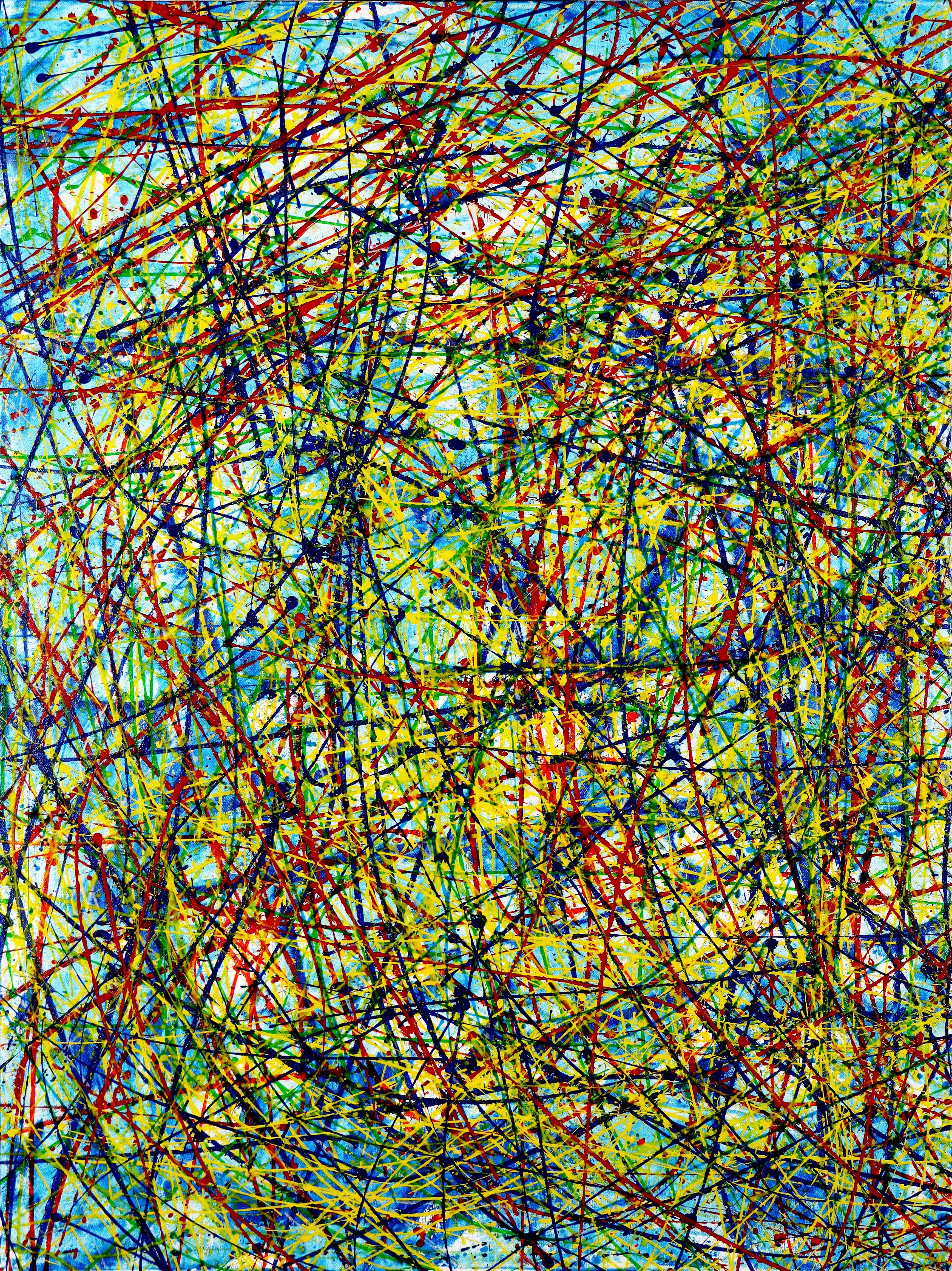 Exposition colorée d'affection 1, peinture, acrylique sur toile en vente 1