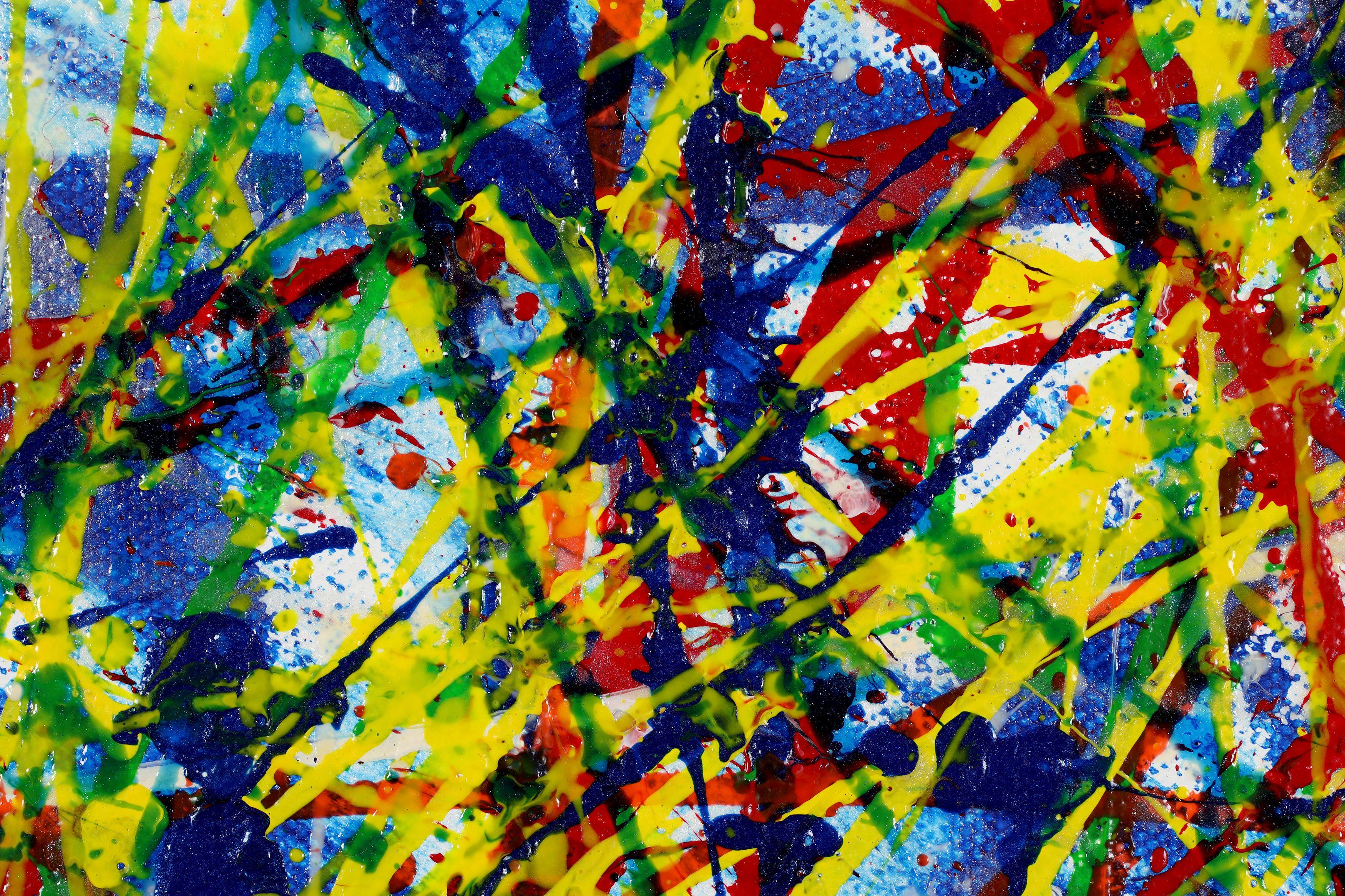 Exposition colorée d'affection 1, peinture, acrylique sur toile en vente 2