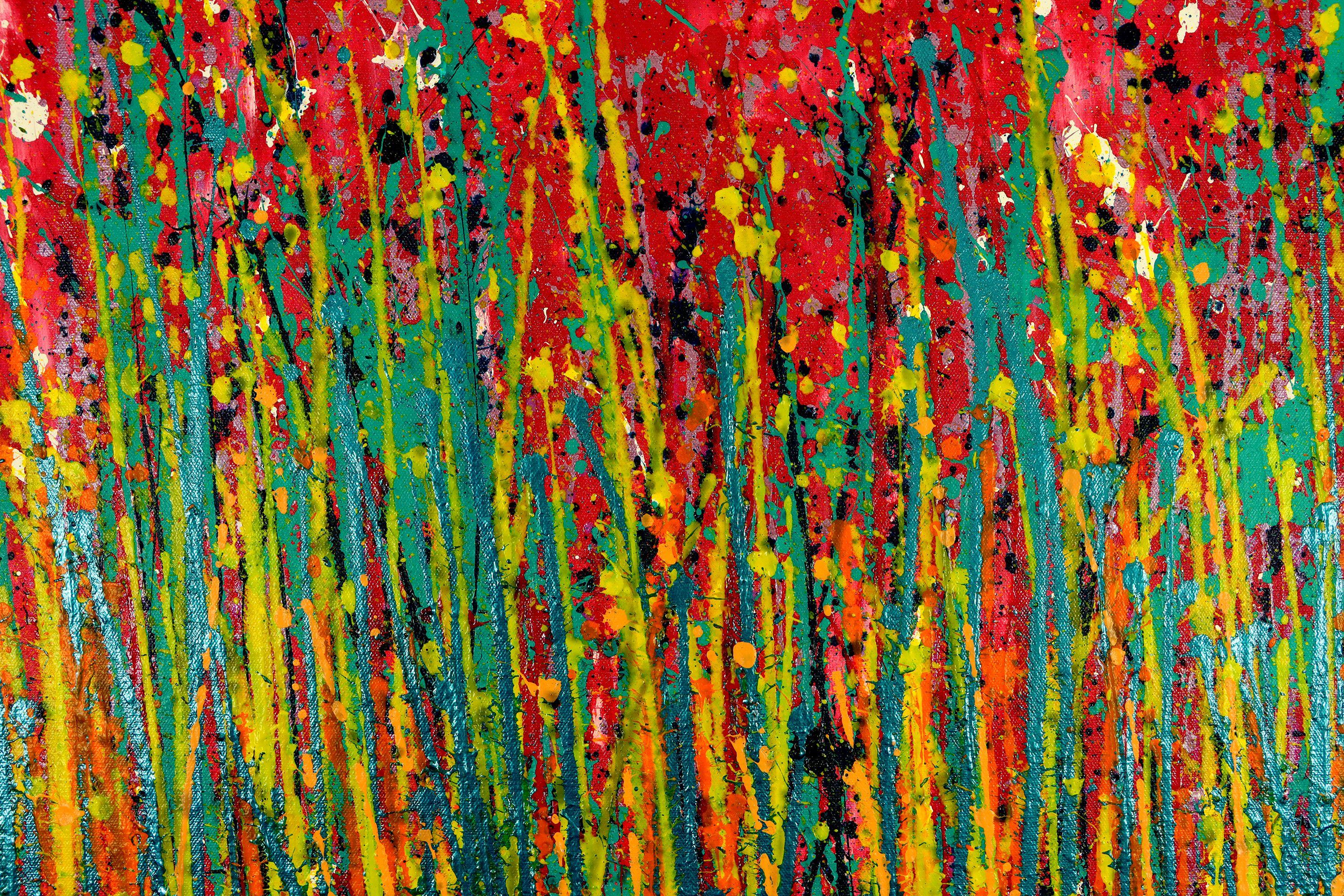 Luminosità colorata (Uno sguardo da vicino), Pittura, Acrilico su tela in vendita 1