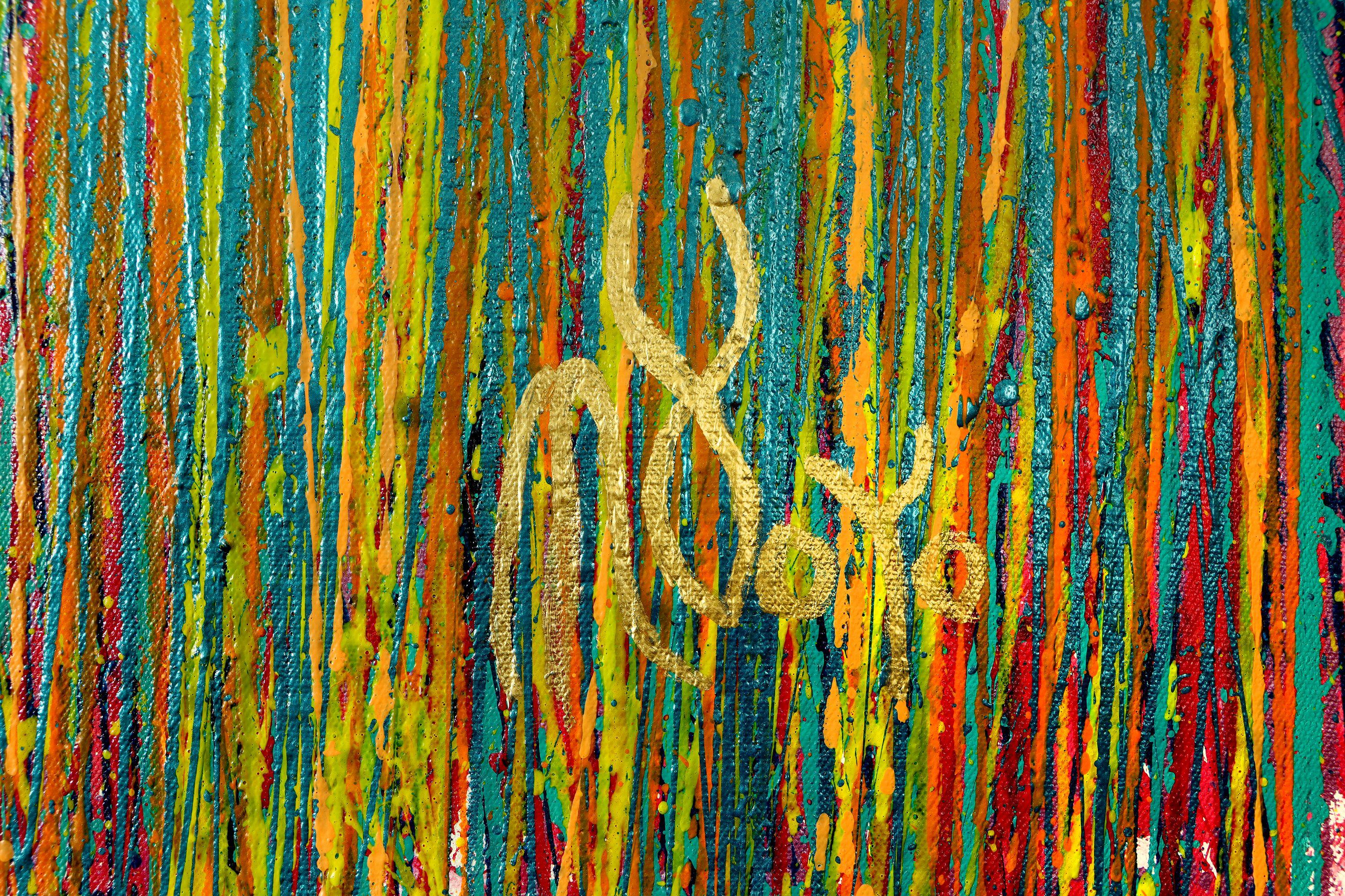 Luminosità colorata (Uno sguardo da vicino), Pittura, Acrilico su tela in vendita 2