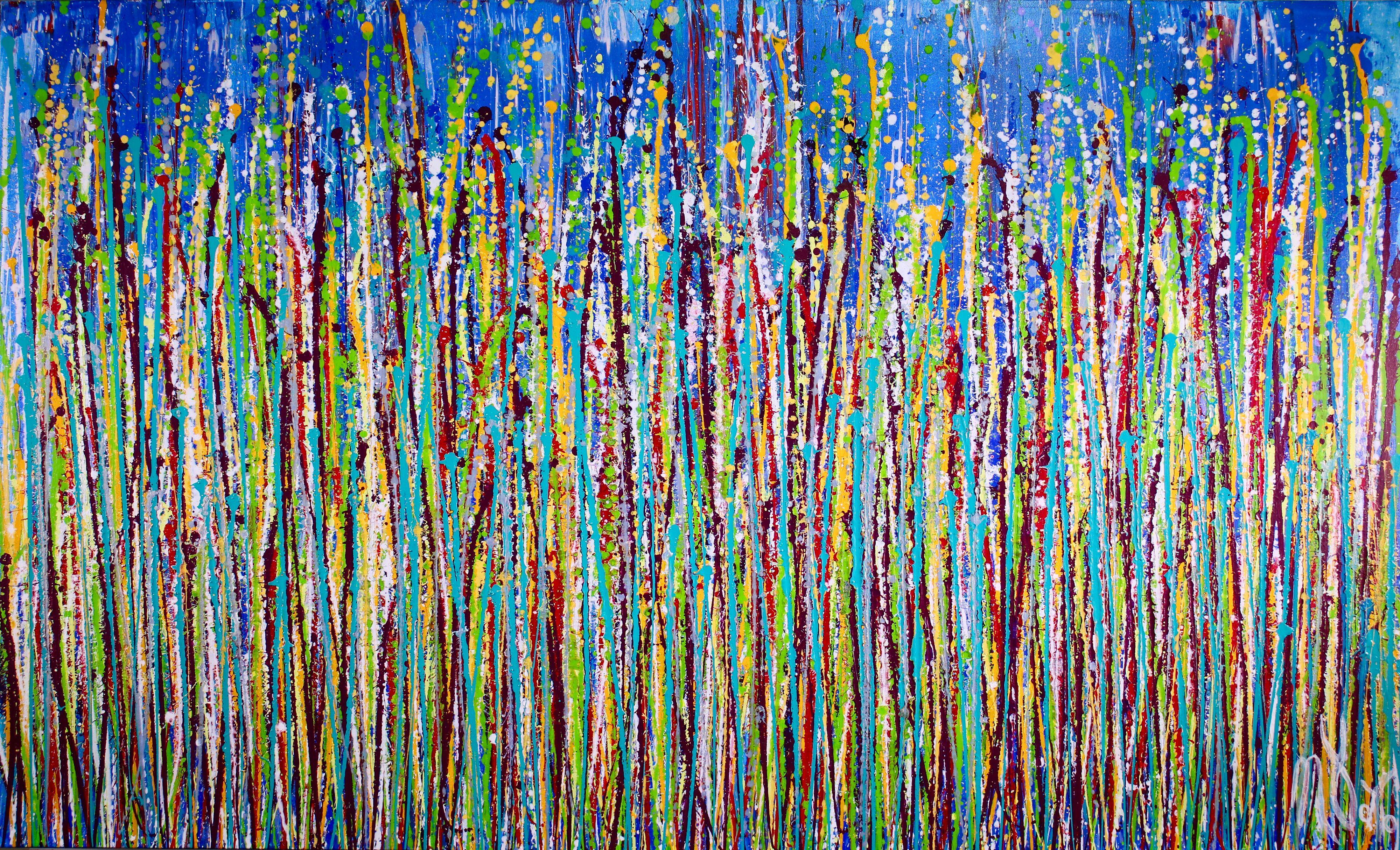 Nestor Toro Abstract Painting - Conspiring with nature, Painting, Acrylic on Canvas