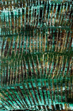 Copper Spectra (Patina), Painting, Acrylic on Canvas
