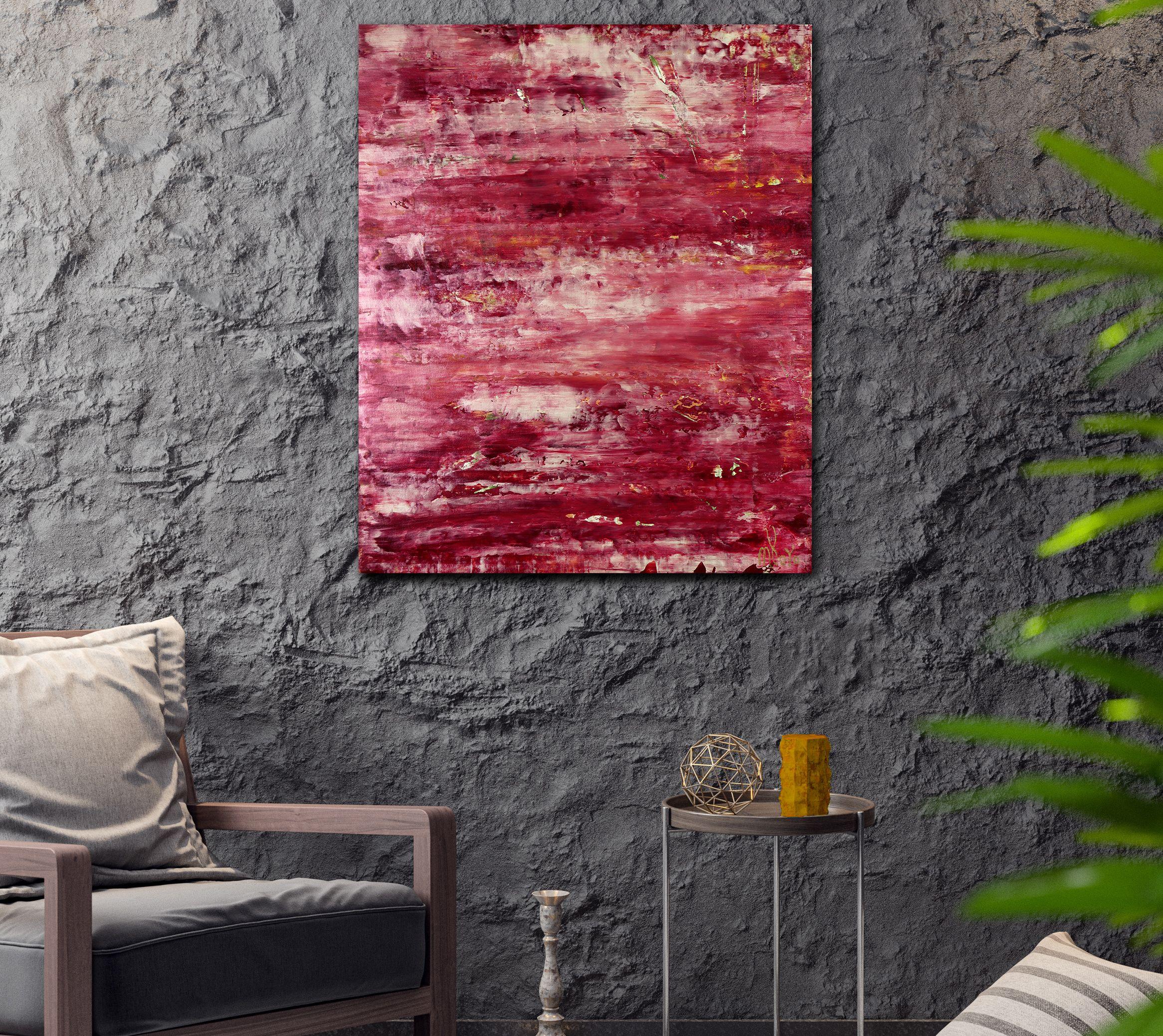 Puesta de sol de coral (reflejo rojo), Pintura, Acrílico sobre lienzo - Painting Expresionismo abstracto de Nestor Toro