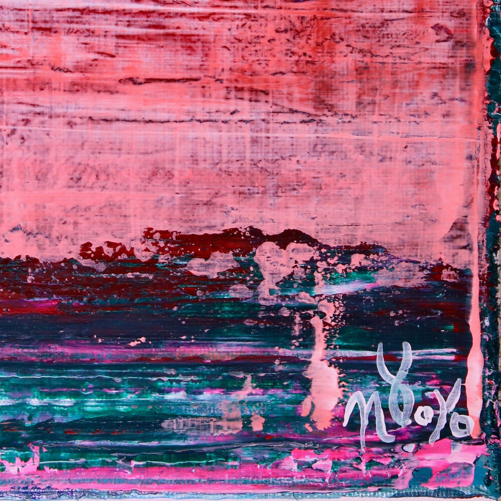 Terreno di corallo, Pittura, Acrilico su tela - Abstract Painting Rosa di Nestor Toro