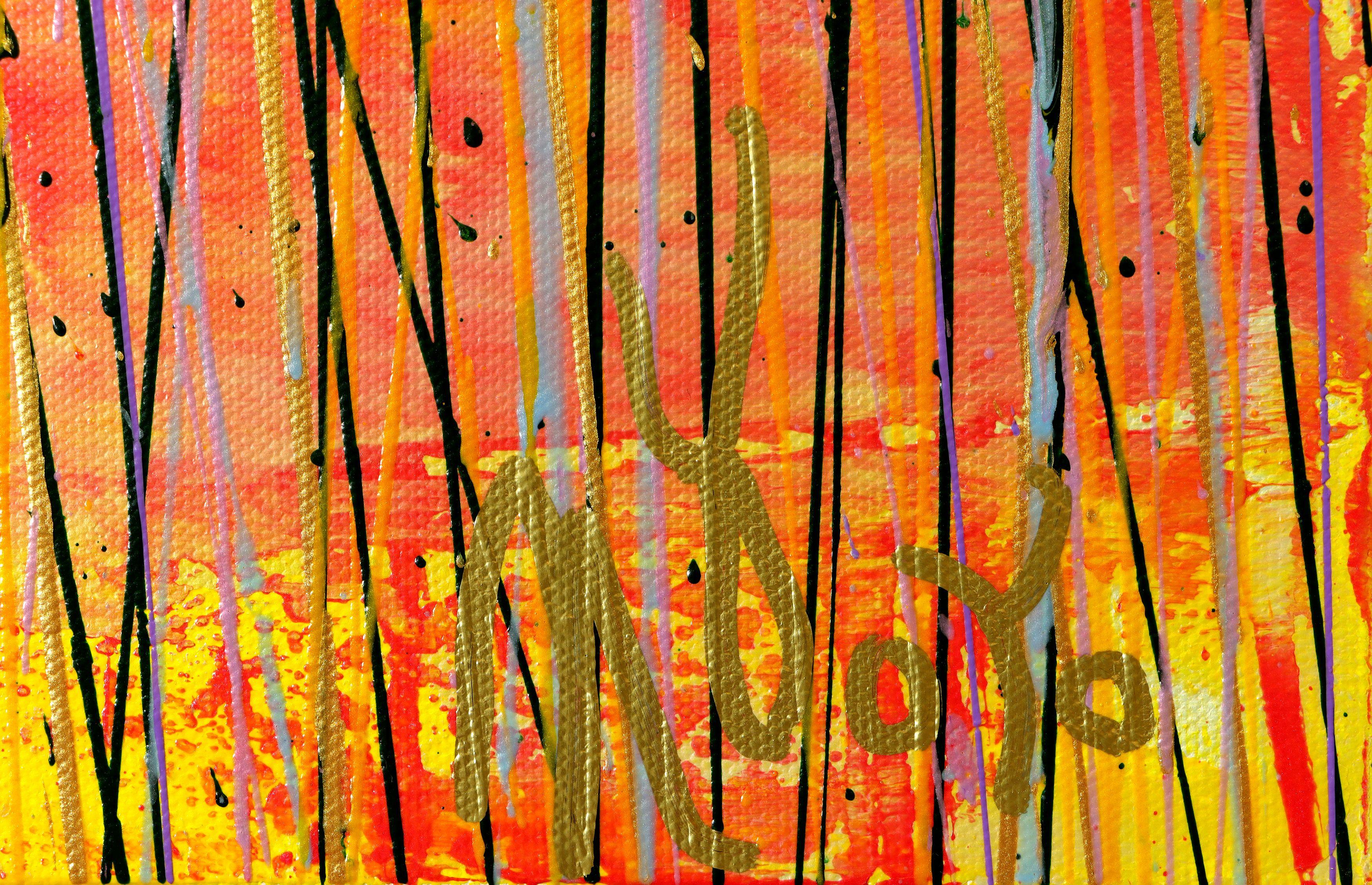 Crossgrain-Leder, Malerei, Acryl auf Leinwand (Abstrakt), Painting, von Nestor Toro