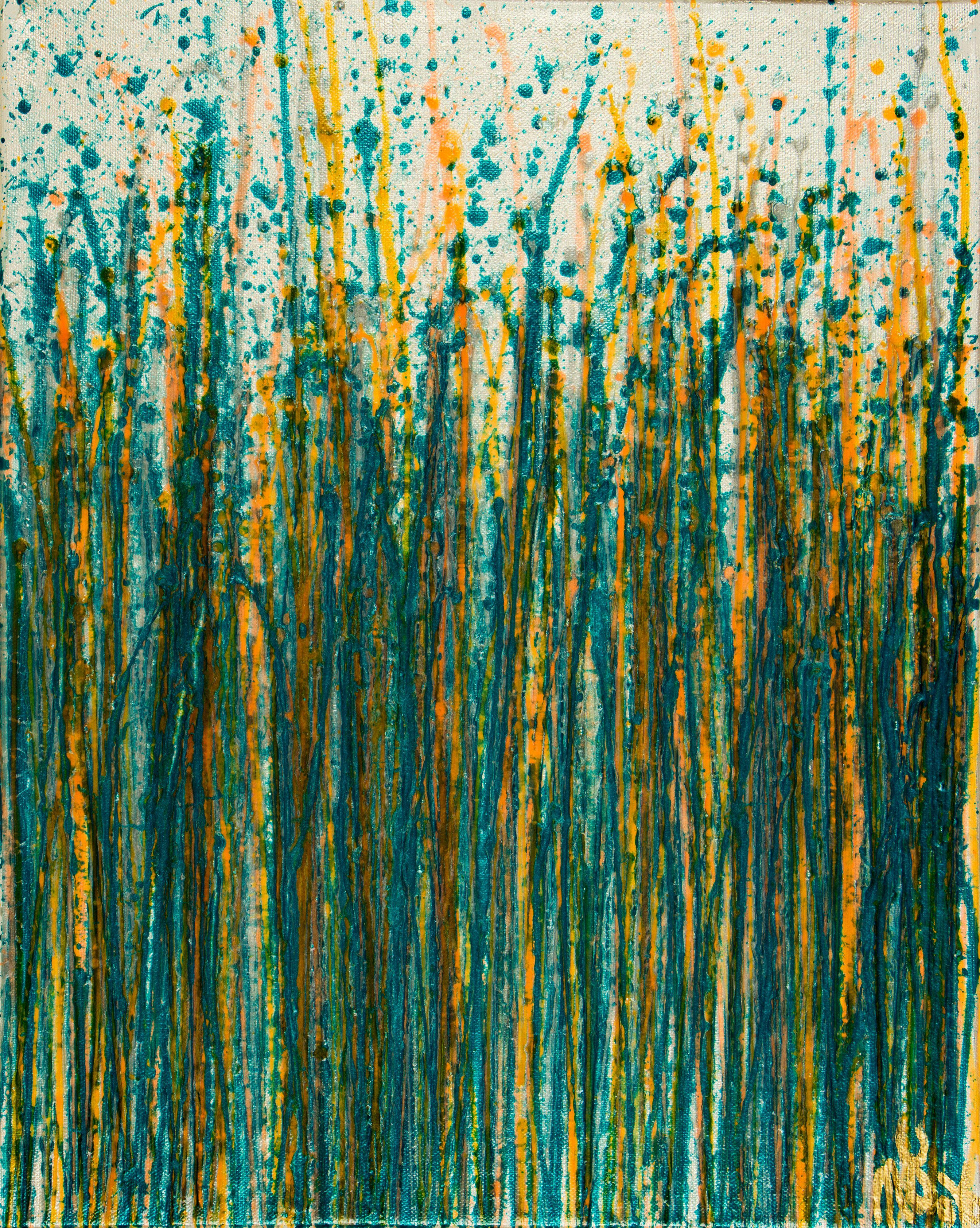 Crystal Down (Forest Green), Painting, Acrylic on Canvas 4