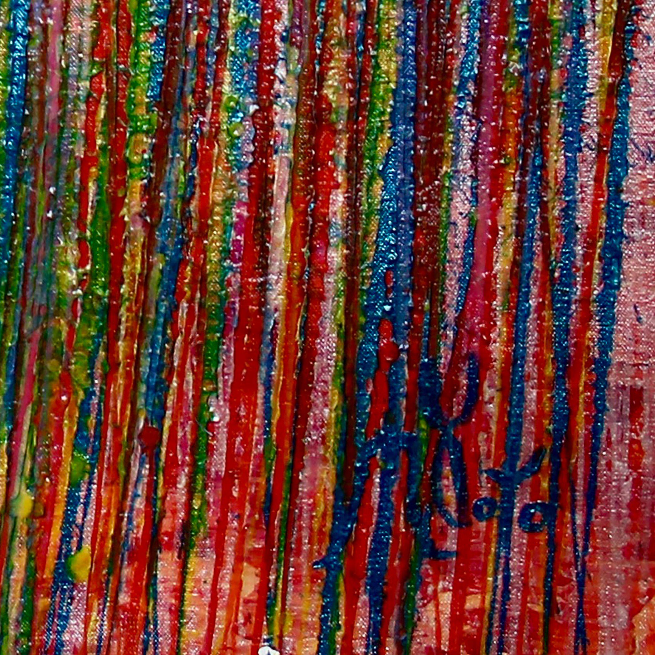 Audace sinergia naturale 2, Pittura, Acrilico su tela - Painting Astratto di Nestor Toro