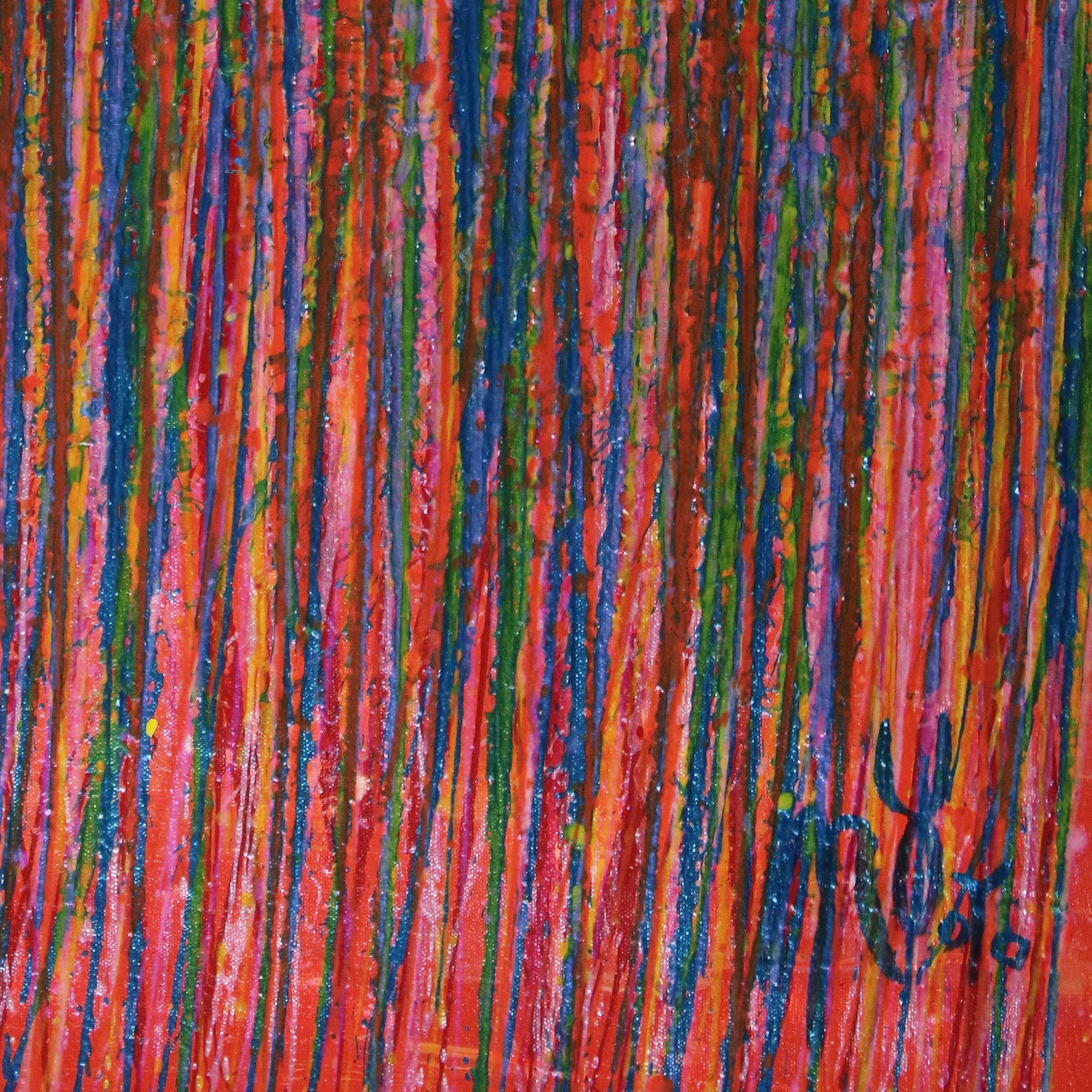 Natürliche Synergie 3, Gemälde, Acryl auf Leinwand (Pink), Abstract Painting, von Nestor Toro