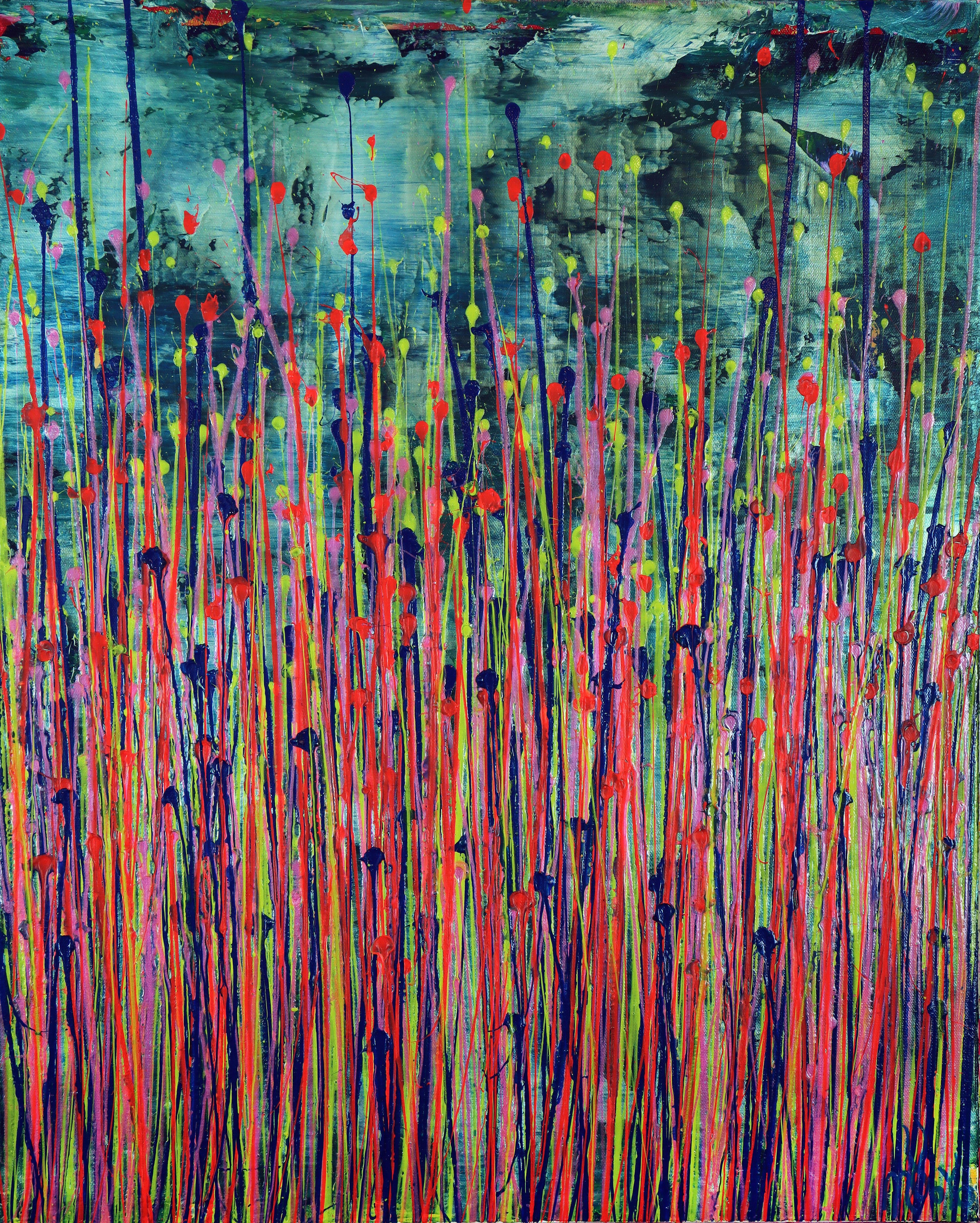 Abstract Painting di Nestor Toro - Panorama ad occhi aperti (Natures Imagery) 38, Pittura, Acrilico su tela