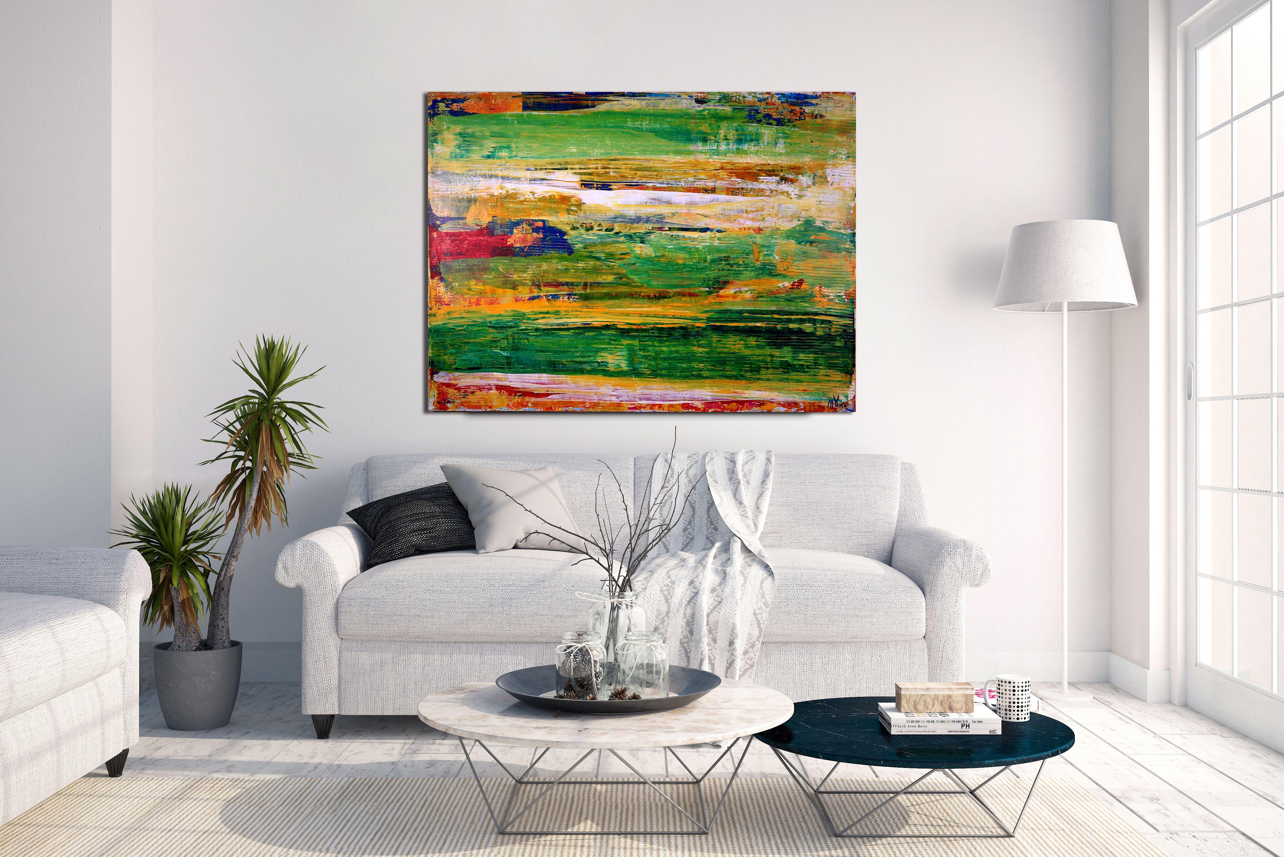 Campo di colore decostruito, Pittura, Acrilico su tela - Painting di Nestor Toro