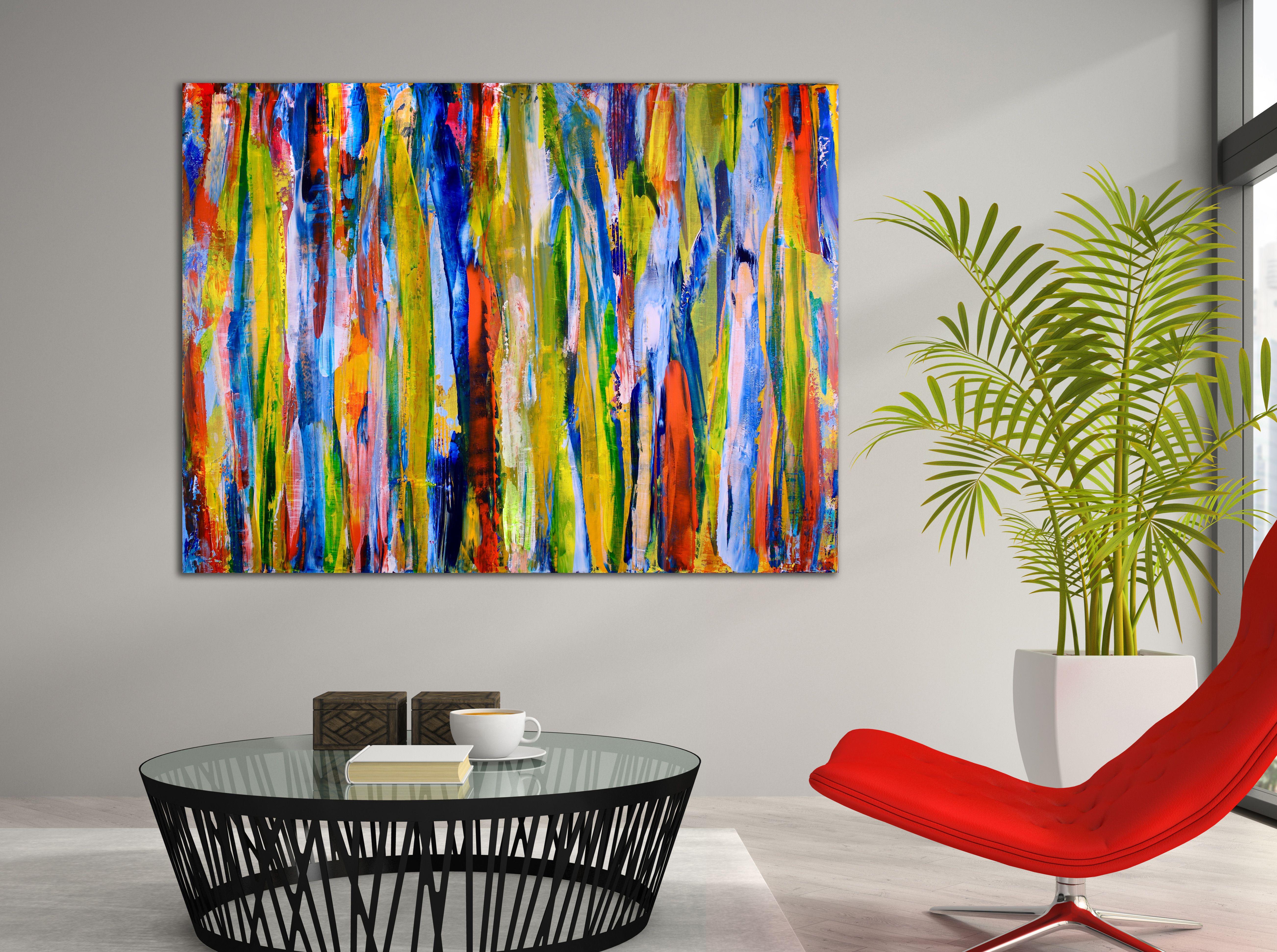 Campo forestale decostruito, Pittura, Acrilico su tela - Abstract Painting Marrone di Nestor Toro