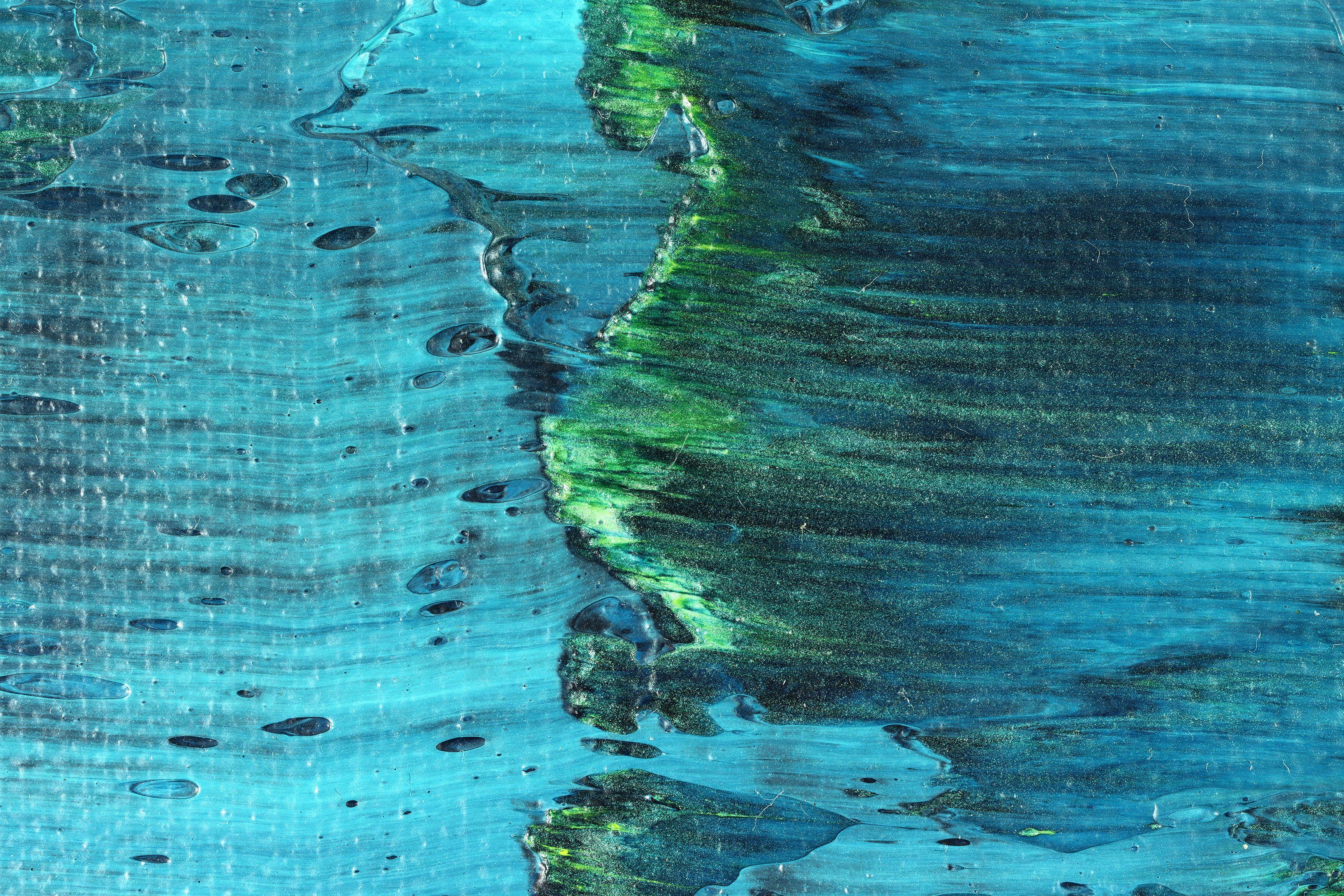 Deep Aqua Spectra, Painting, Acrylic on Canvas For Sale 1