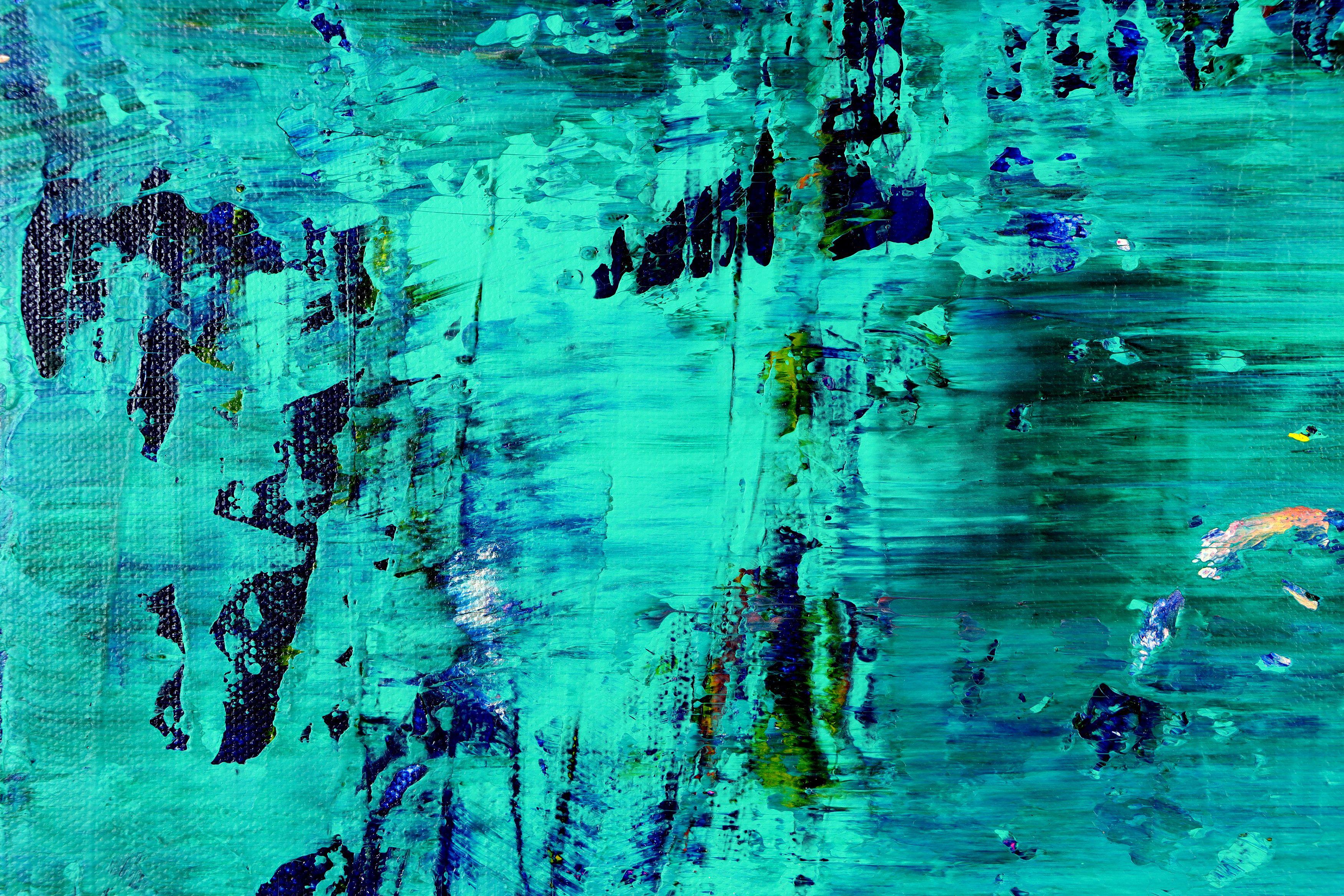 Tiefblaues Paradies, Gemälde, Acryl auf Leinwand (Abstrakt), Painting, von Nestor Toro
