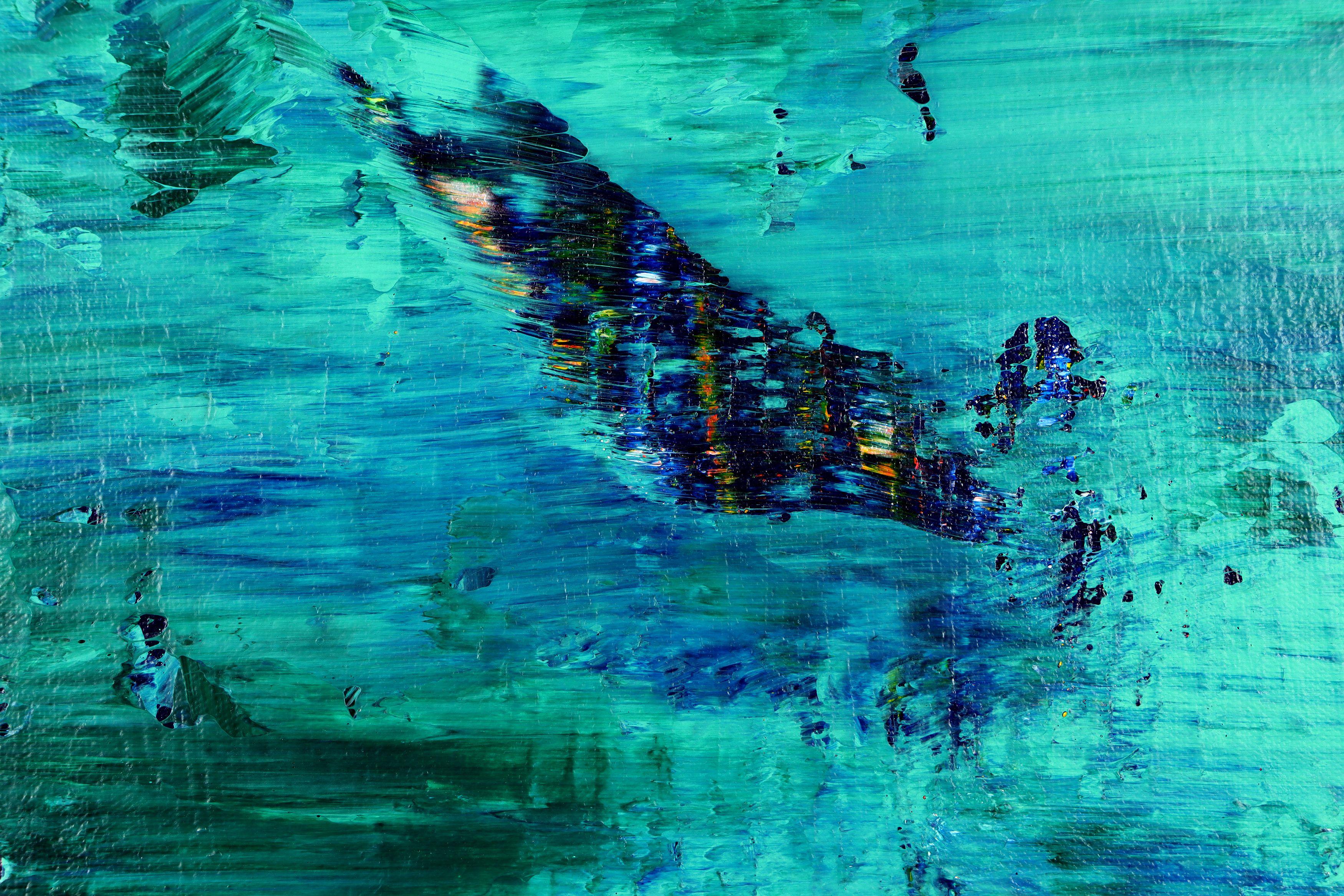 Deep Blue Paradise, Painting, Acrylic on Canvas For Sale 2