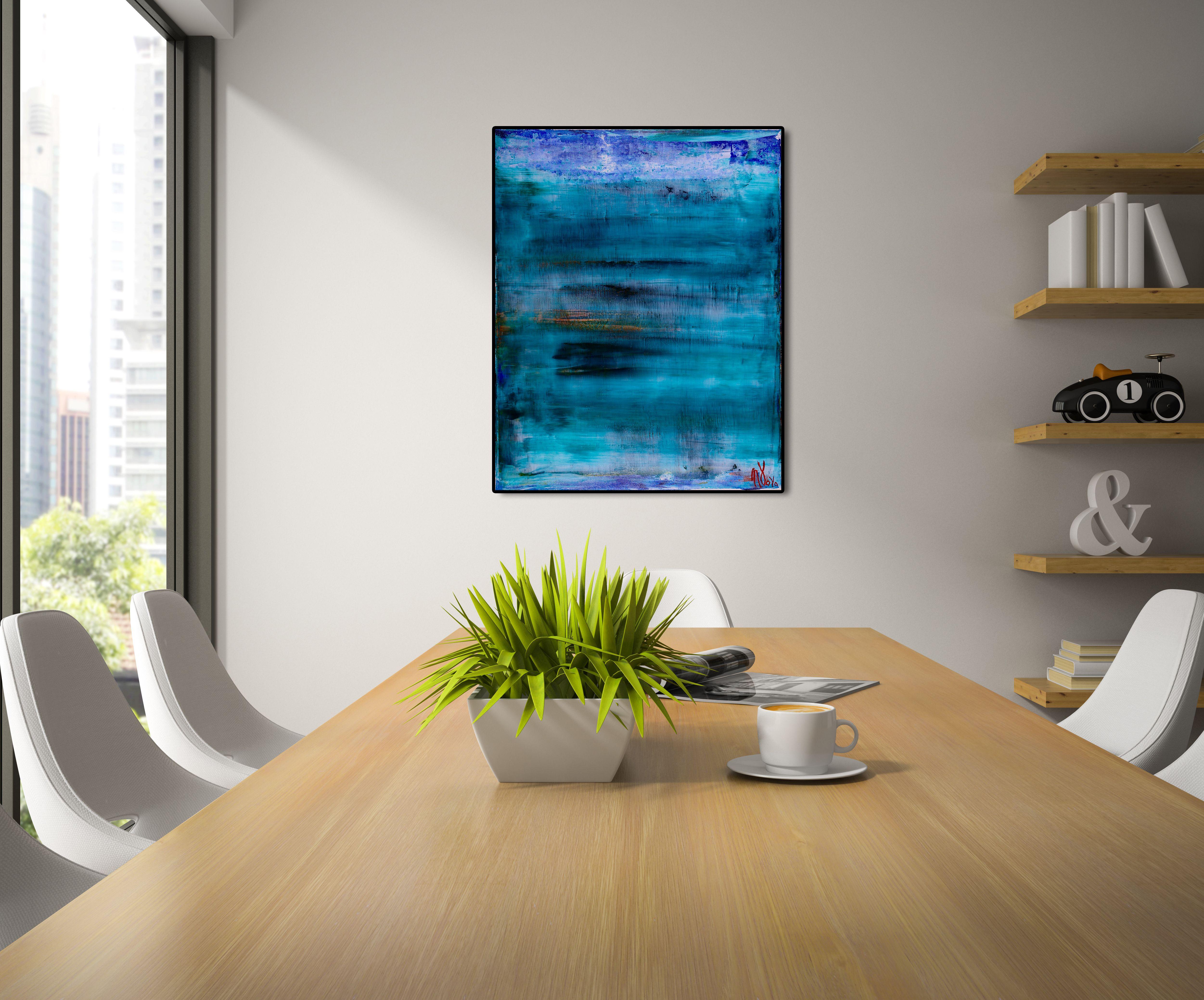 Oceano profondo, Pittura, Acrilico su tela - Painting Astratto di Nestor Toro