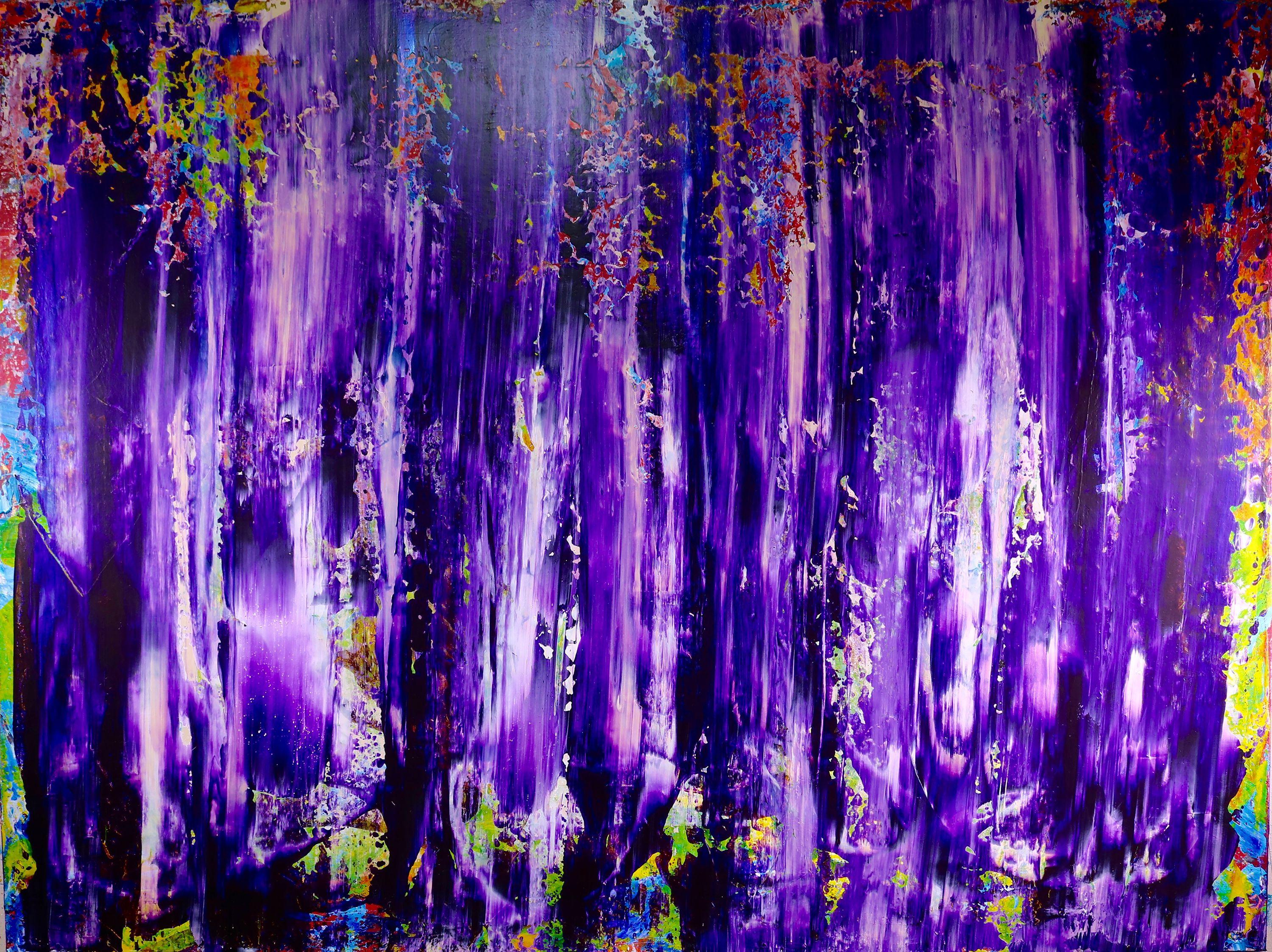 Viola intenso, Pittura, Acrilico su tela - Painting Astratto di Nestor Toro