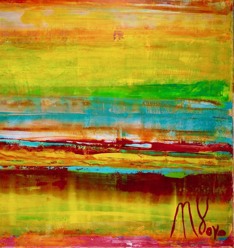 Nestor Toro Dimensional Terrain Golden Horizon Painting