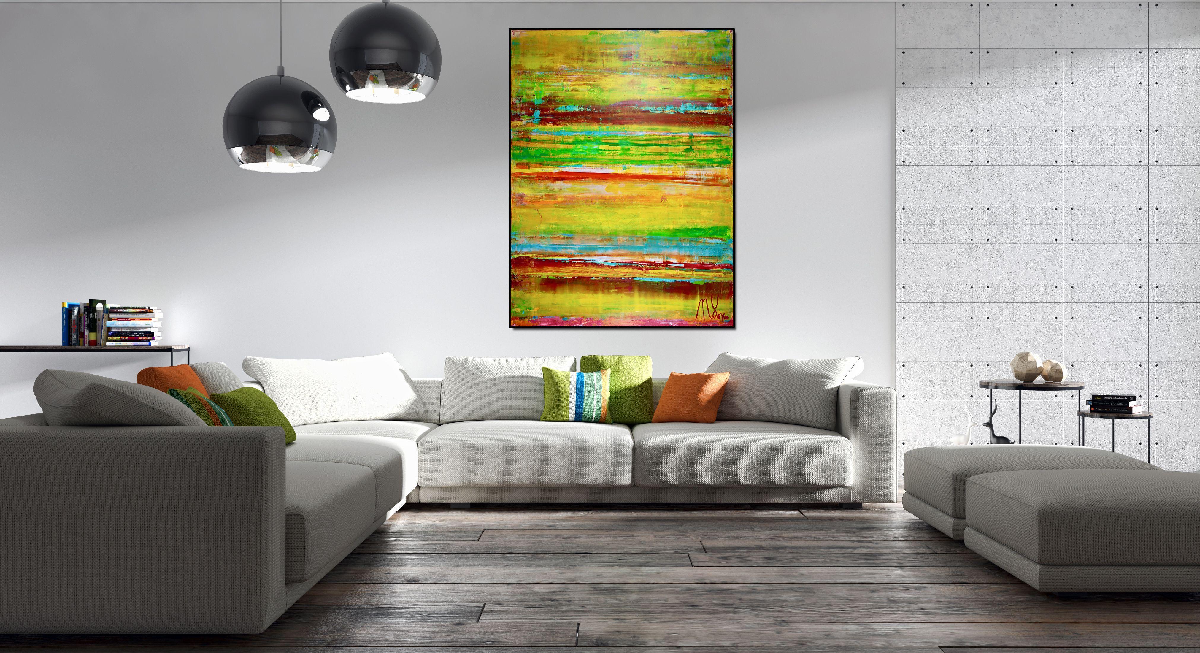 - BOLD STATEMENT WORK  - SIGNED   - SIGNED CERTIFICATE OF AUTHENTICITY  - READY TO HANG    This colorfield painting is all about texture and contemplation. Very layered with plaster over gesso and using palette knives to create rich texture.