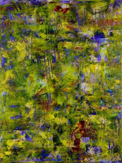 Distorted Forest Projection, Painting, Acrylic on Canvas