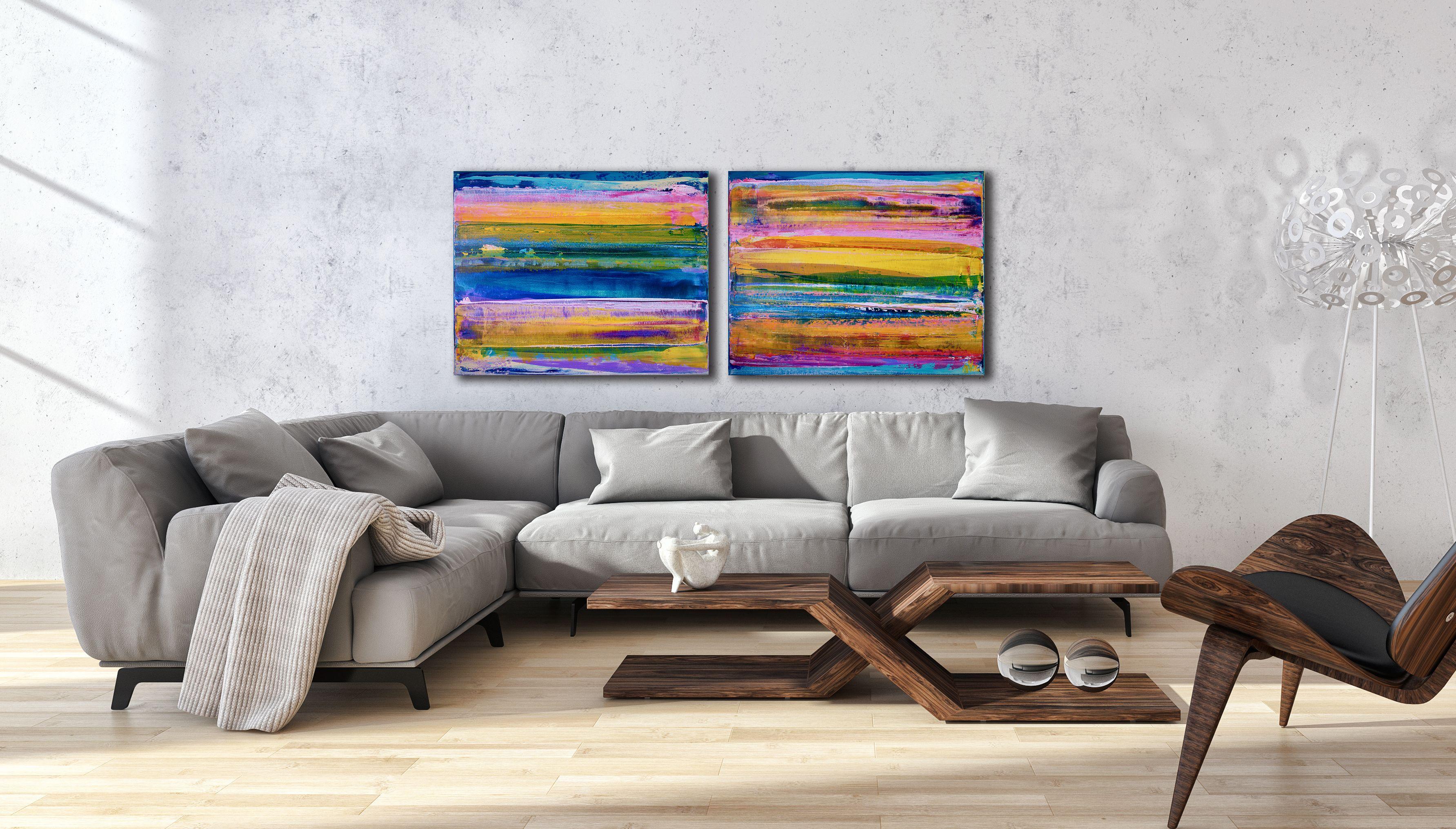 Frequenza distorta 2, Pittura, Acrilico su tela - Painting di Nestor Toro