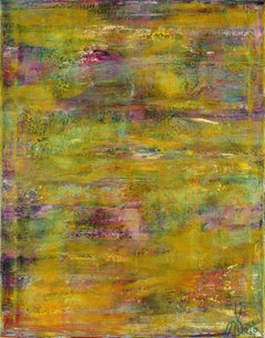 Distorted pond (Iridescent garden), Painting, Acrylic on Canvas