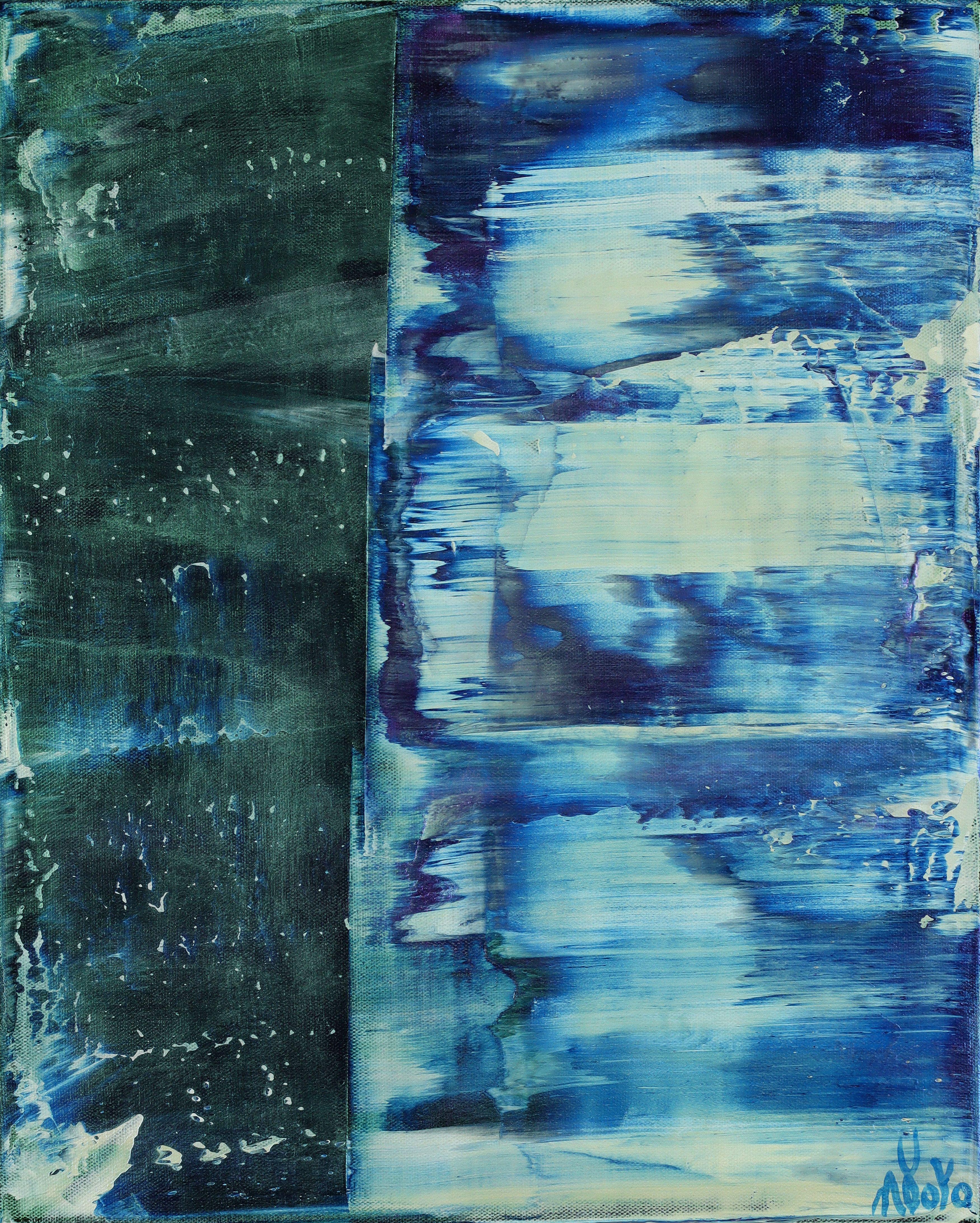 Doble imagen (piscina reflectante), Pintura, Acrílico sobre lienzo - Painting de Nestor Toro