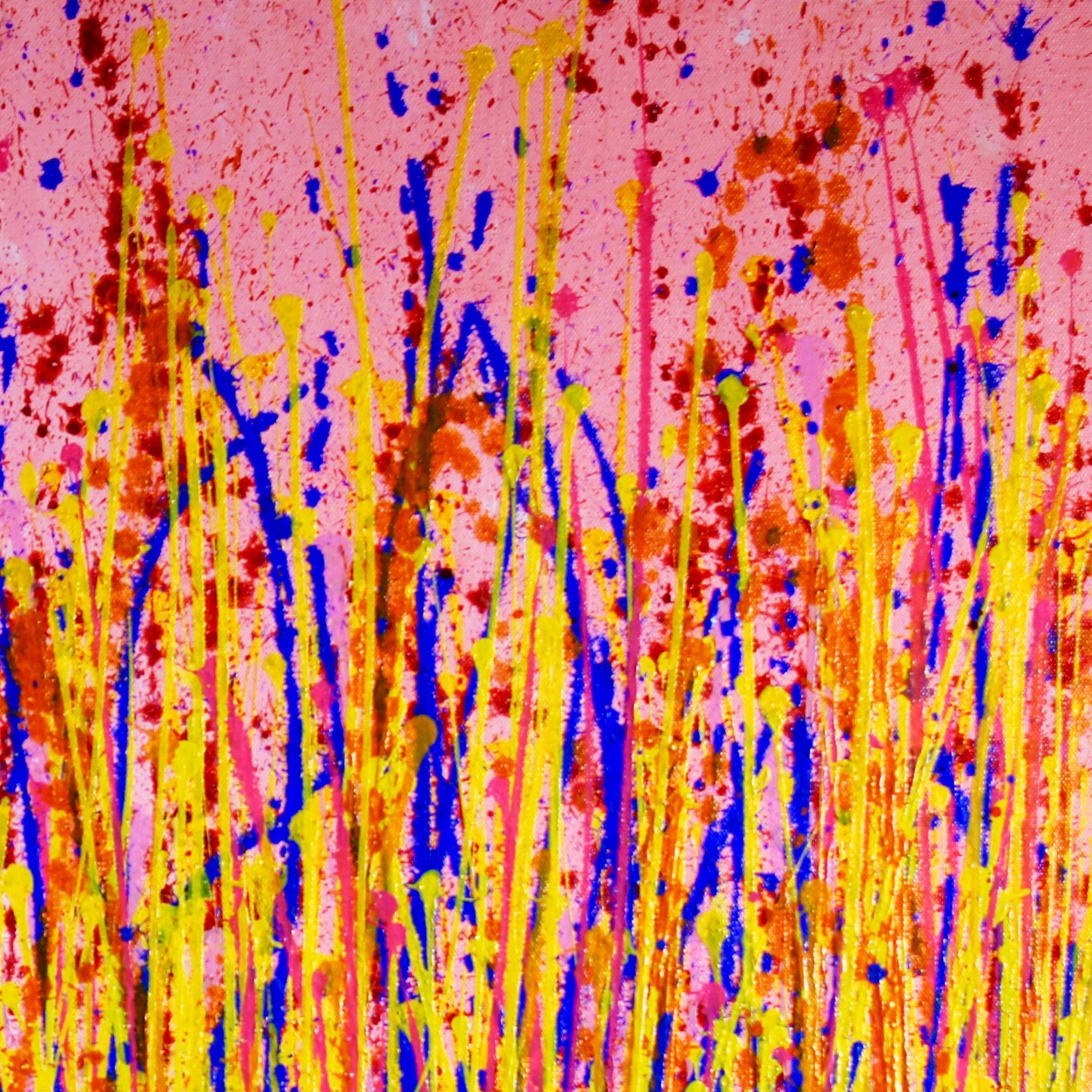 Piogge e frequenze, Pittura, Acrilico su tela - Painting Astratto di Nestor Toro
