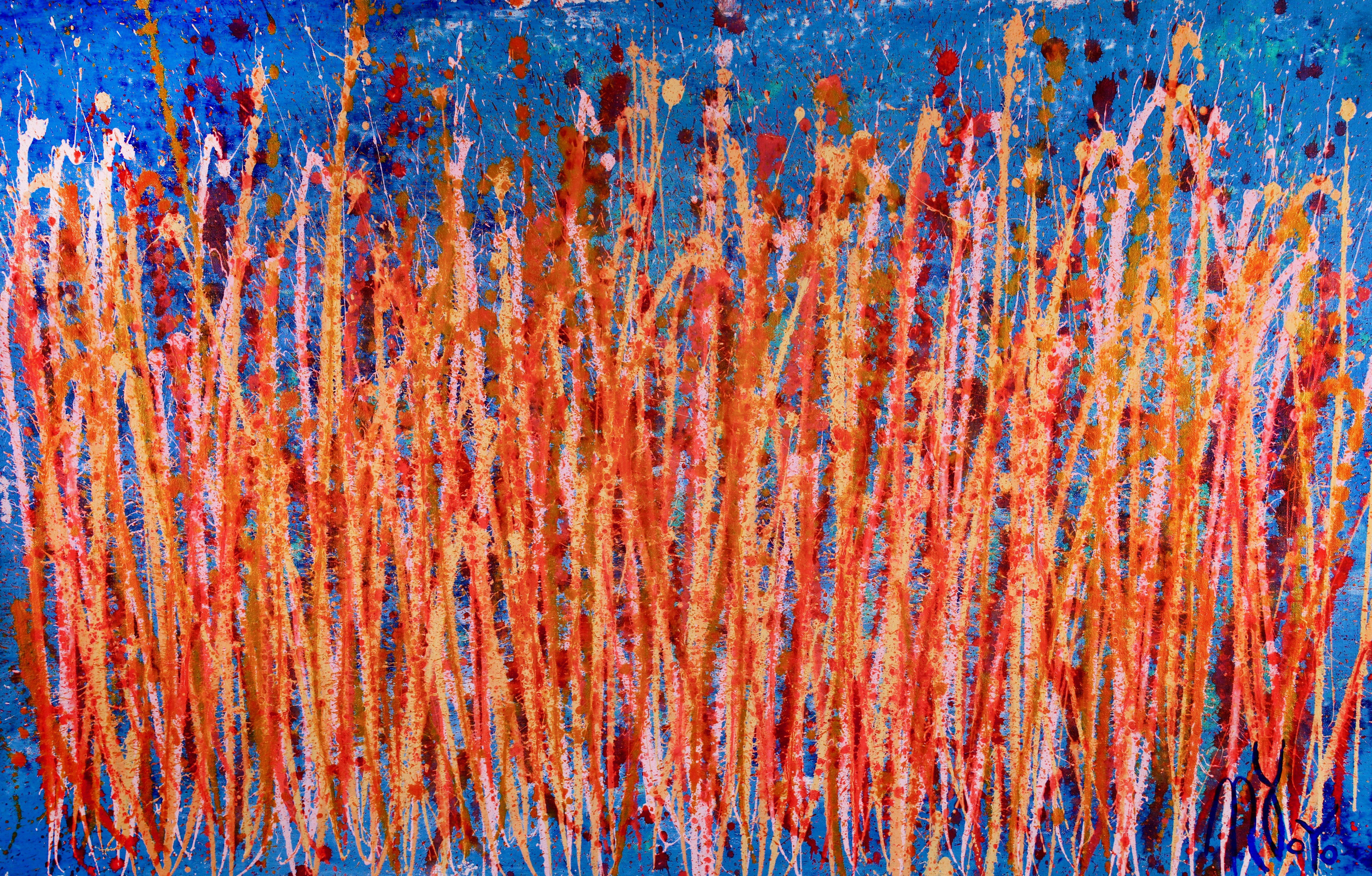 Abstract Painting di Nestor Toro - Gocce e gesti, Pittura, Acrilico su tela