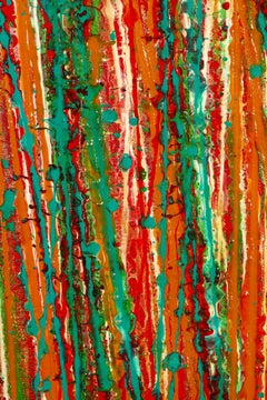 Drizzles and rust, Painting, Acrylic on Canvas