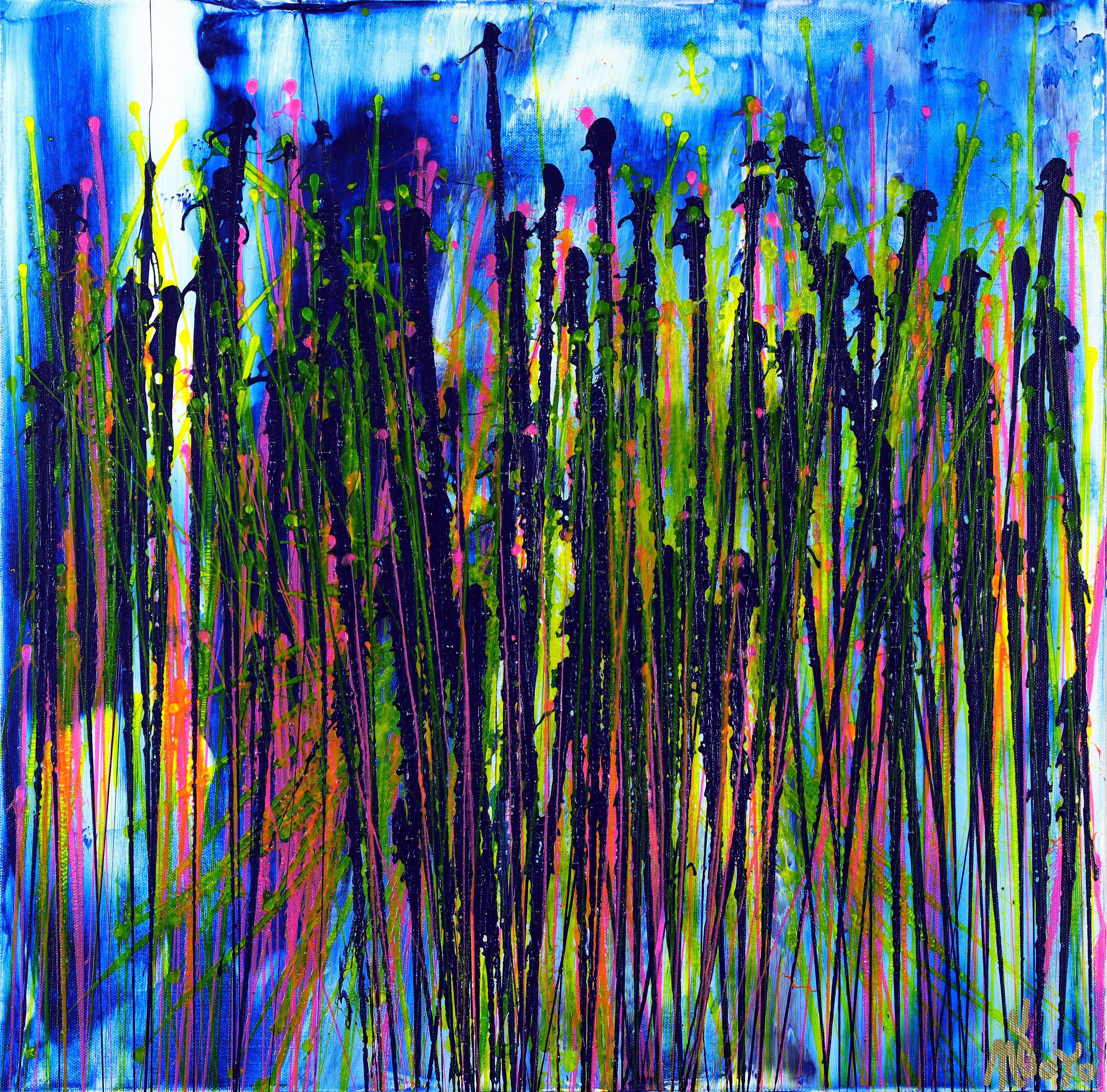 Nestor Toro Abstract Painting - Drizzles Ave., Painting, Acrylic on Canvas
